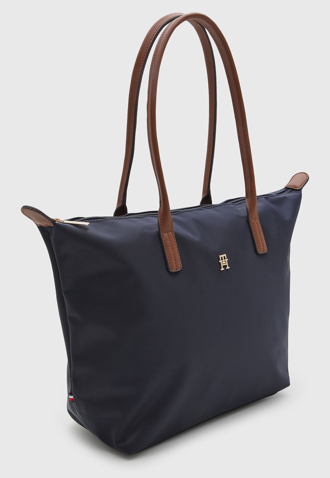 Vista 2 Bolsa Feminina Tommy Hilfiger Grande Estruturada Tommy Hilfiger azul marinho