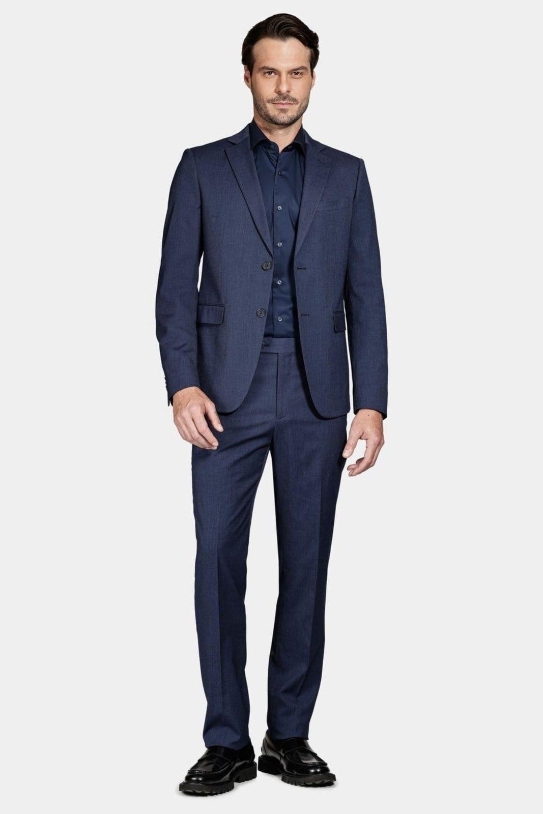 Vista 2 Camisa Aramis Manga Longa Tech Cotton Blend Marinho Aramis azul marinho