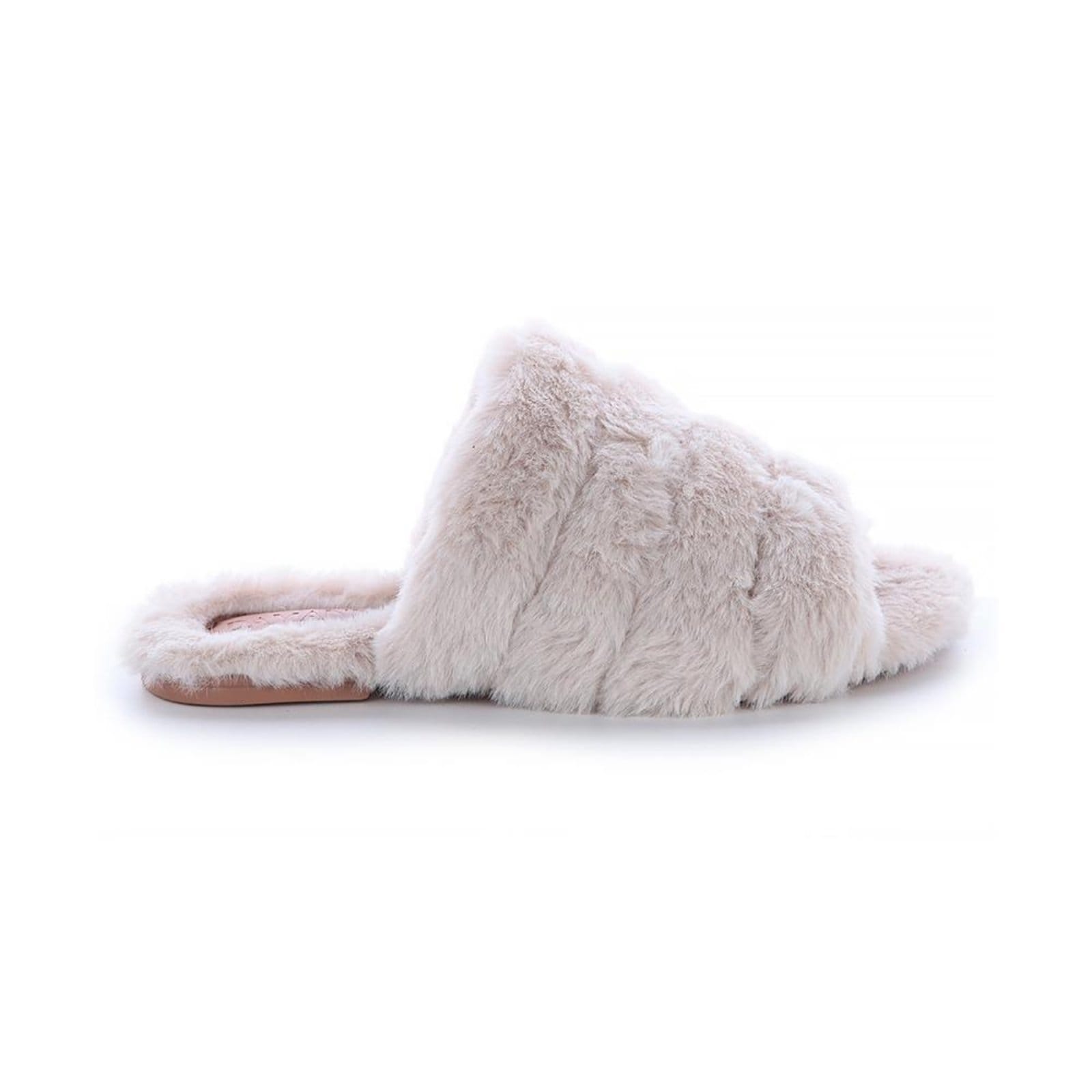 Rasteira Feminina Damannu Shoes Pelos Yana Off White