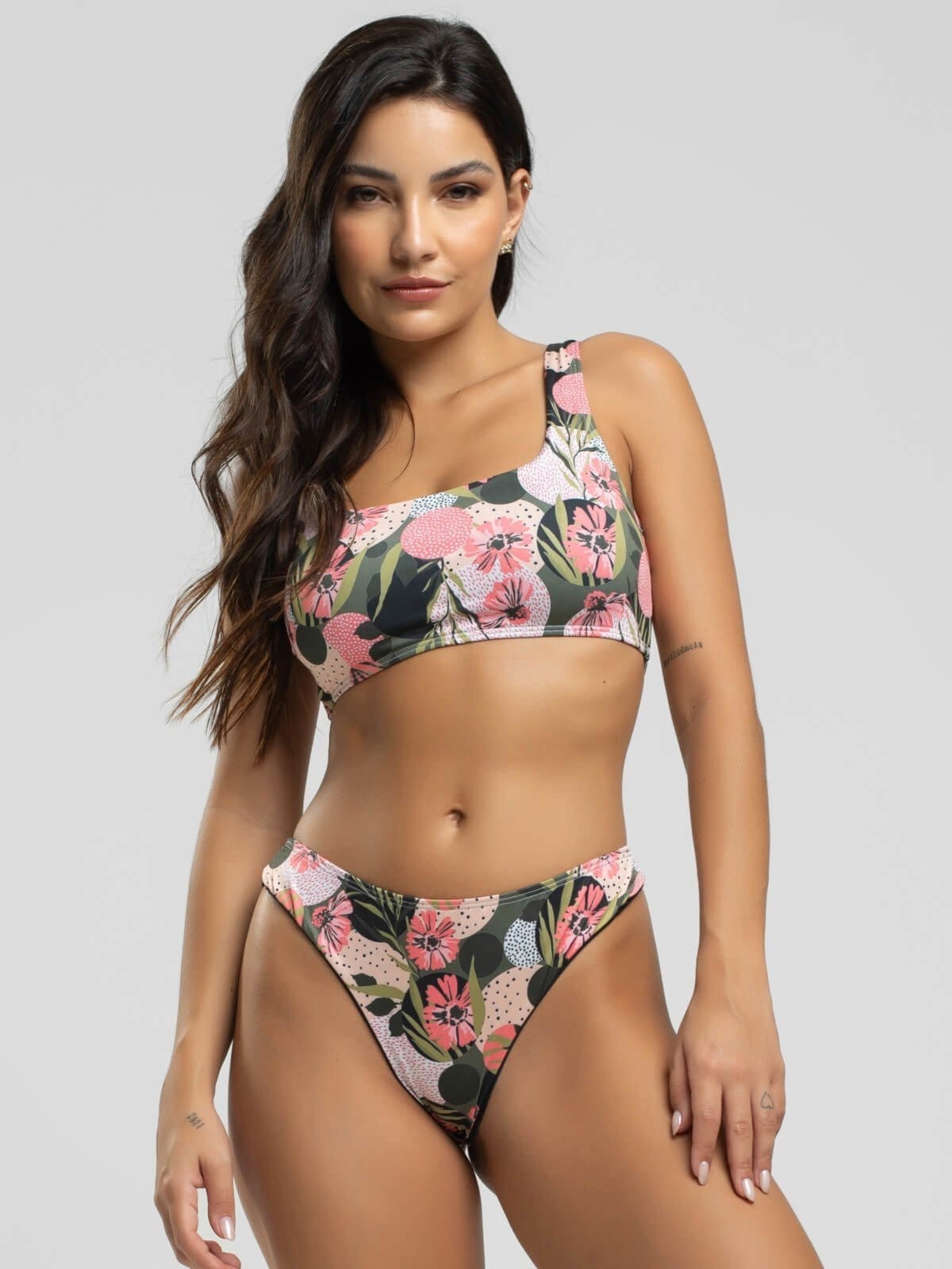 Biquini Regata Calcinha Fio Duplo Proteção Uv 50+ Vicbela Rosa