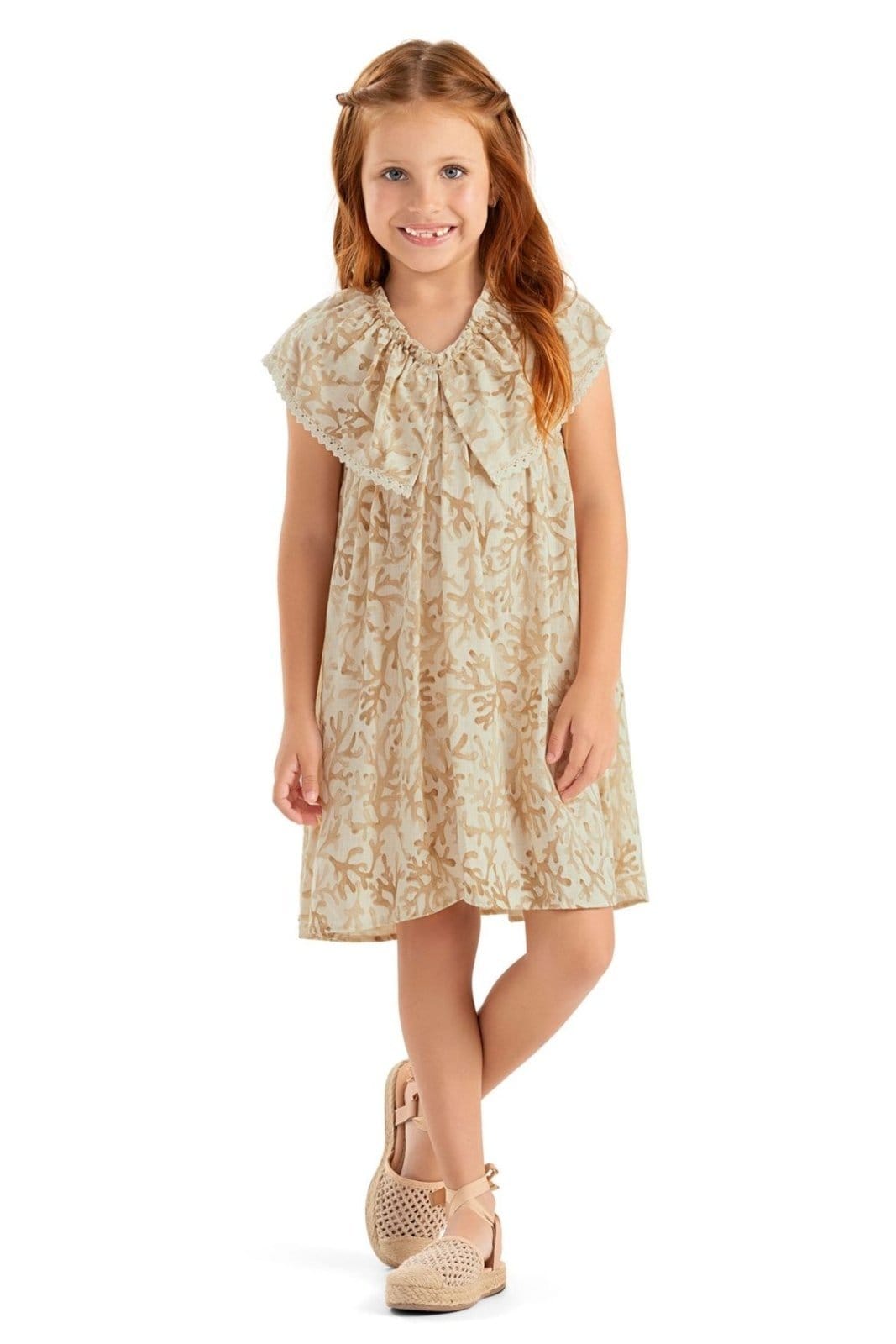 Vista 2 Infantil - Vestido Menina Corais Colorittá Colorittá amarelo