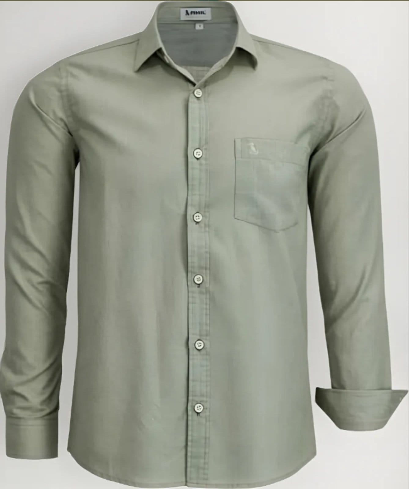 Camisa Social Amil Numen Comfort Algodão Manga Longa C/Bolso Luxo