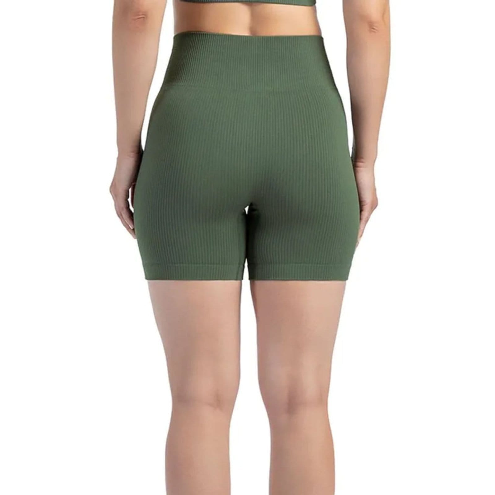 Vista 2 Bermuda Feminina Olympikus Knit Seamless OLYMPIKUS verde