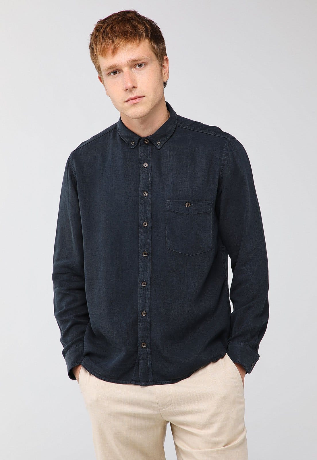 Camisa Masculina Dudalina Gola Button Down