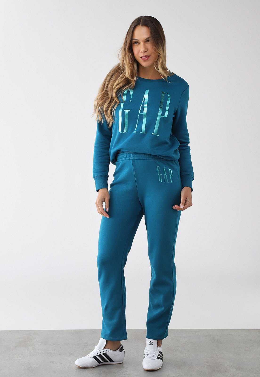 Vista 2 Calça Feminina GAP Cintura Média GAP azul