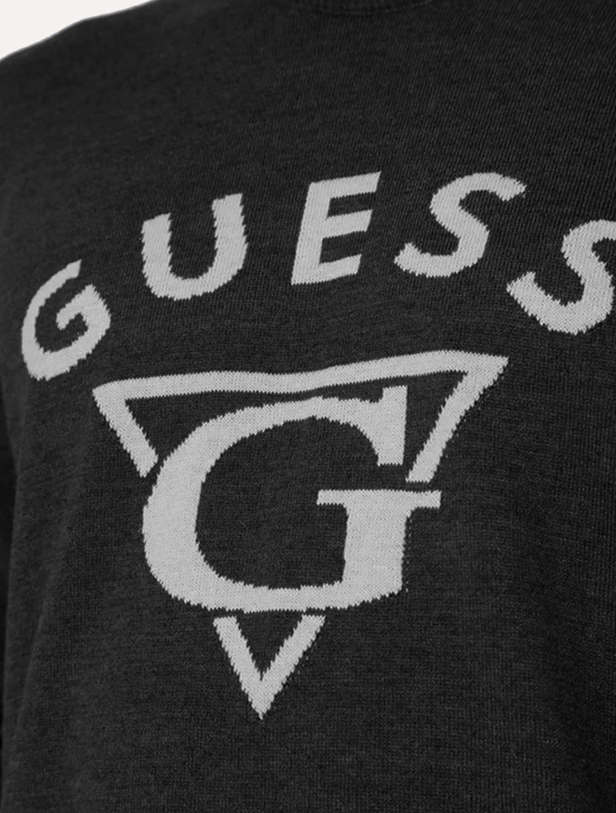 Blusa Guess Masculina Tricot Pullover Triangulo Preta - 2