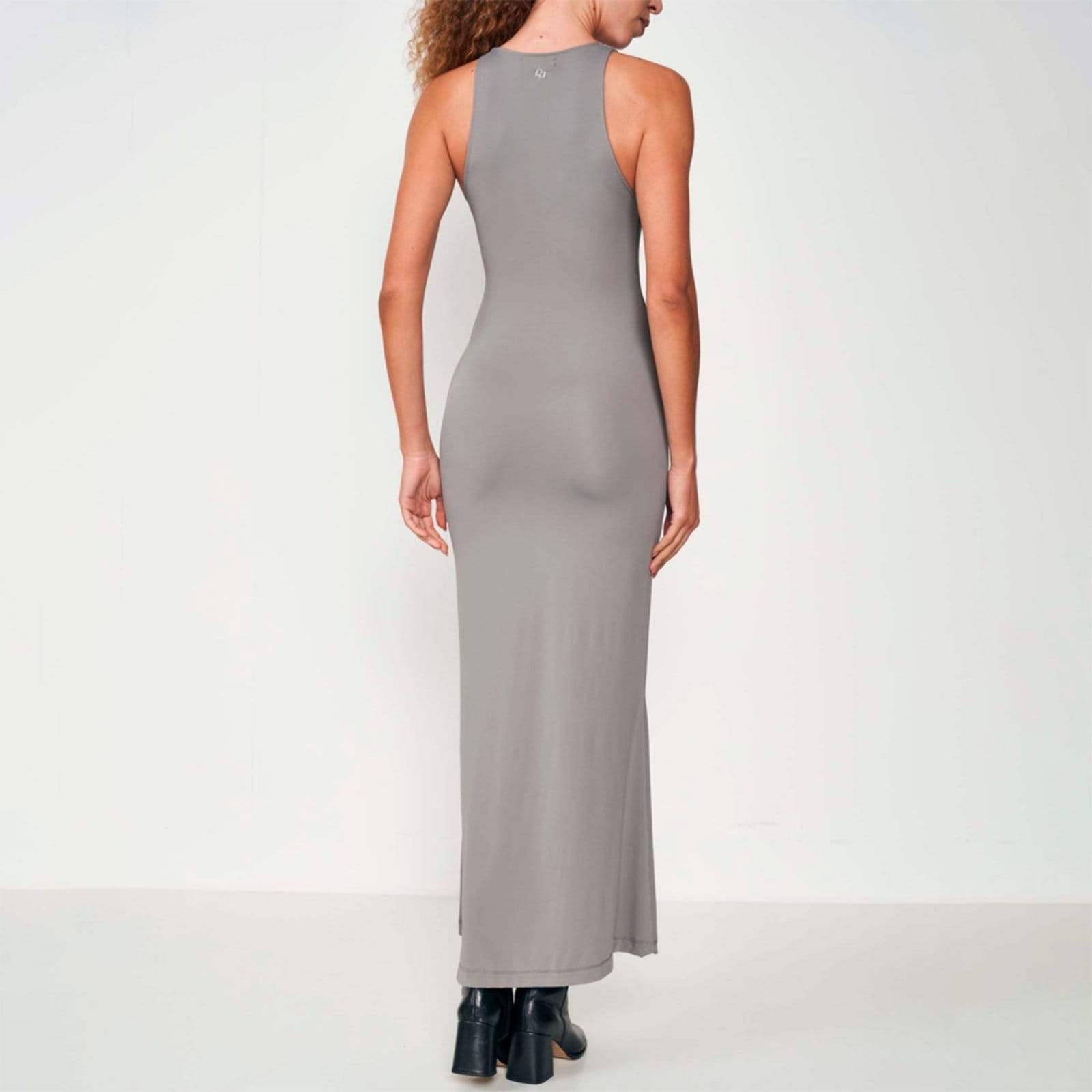 Vista 2 Vestido Midi Colcci Gola Ou25 Feminino Colcci cinza