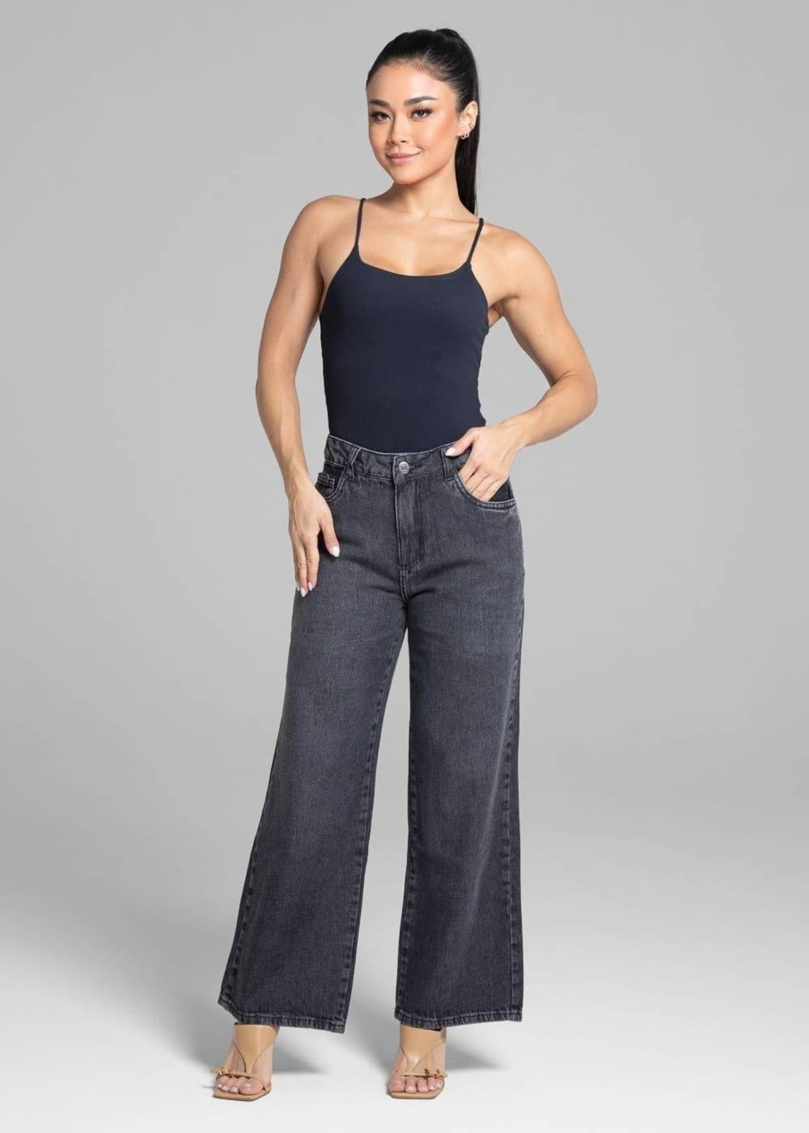 Vista 2 Calça Jeans Sawary Reta Petit - 281765 Sawary preto