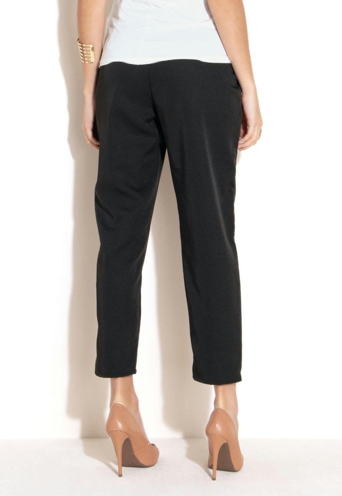 Vista 2 Calça Clochard Com Faixa Quintess preto