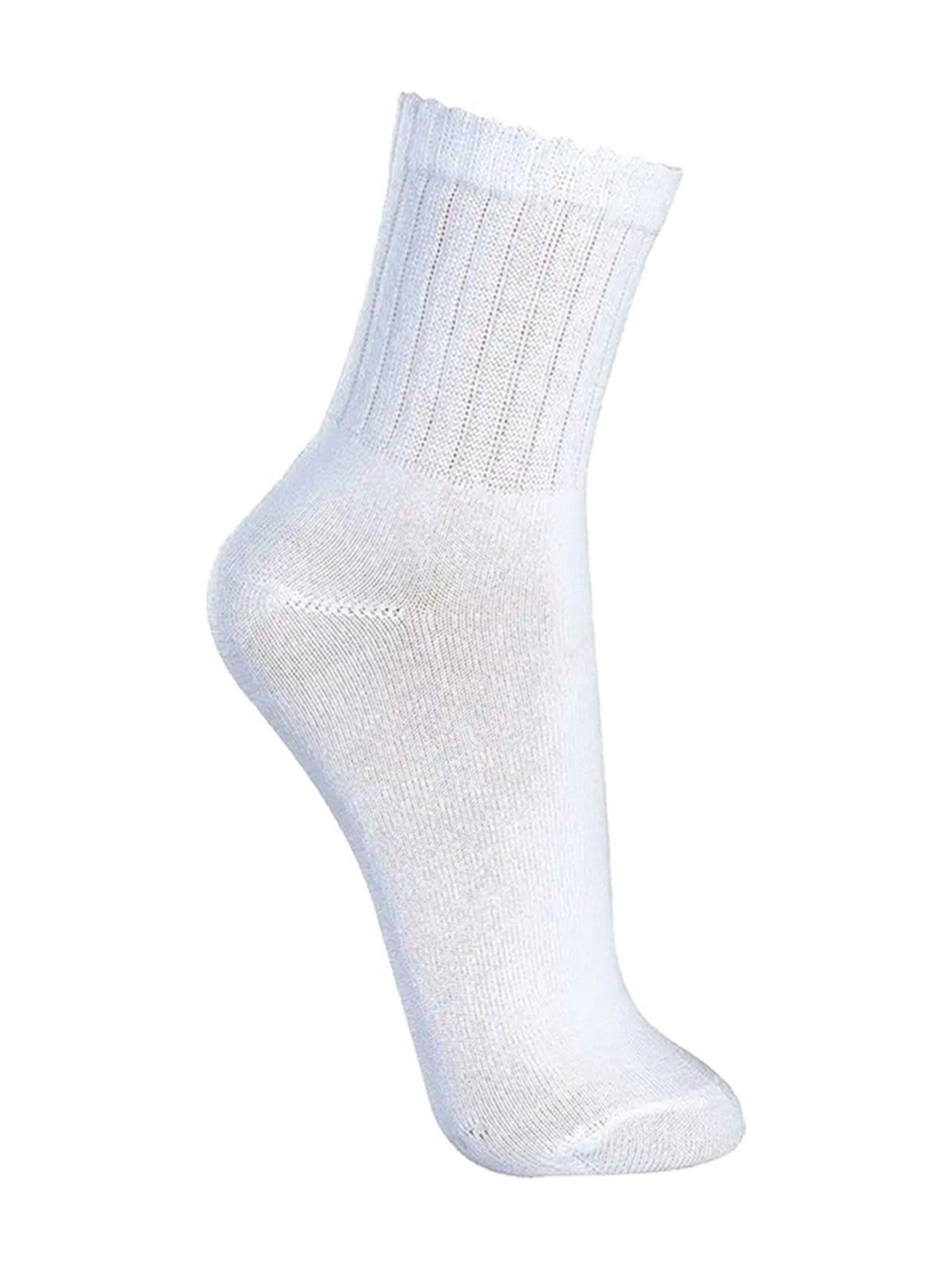 Vista 2 Kit com 6 Pares de Meias Esportiva Cano Médio Lupo Lupo branco