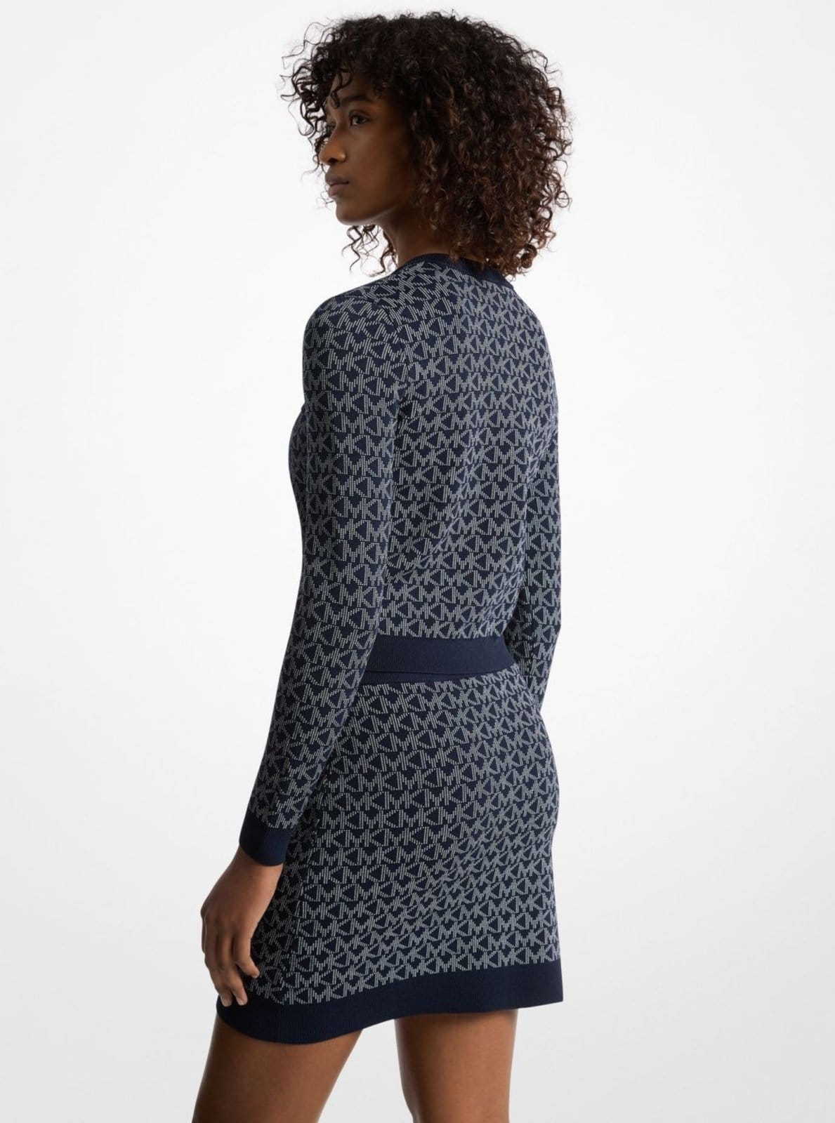 Vista 2 Saia Curta Tricot De Logo Js570hvhhz110 Michael Kors azul