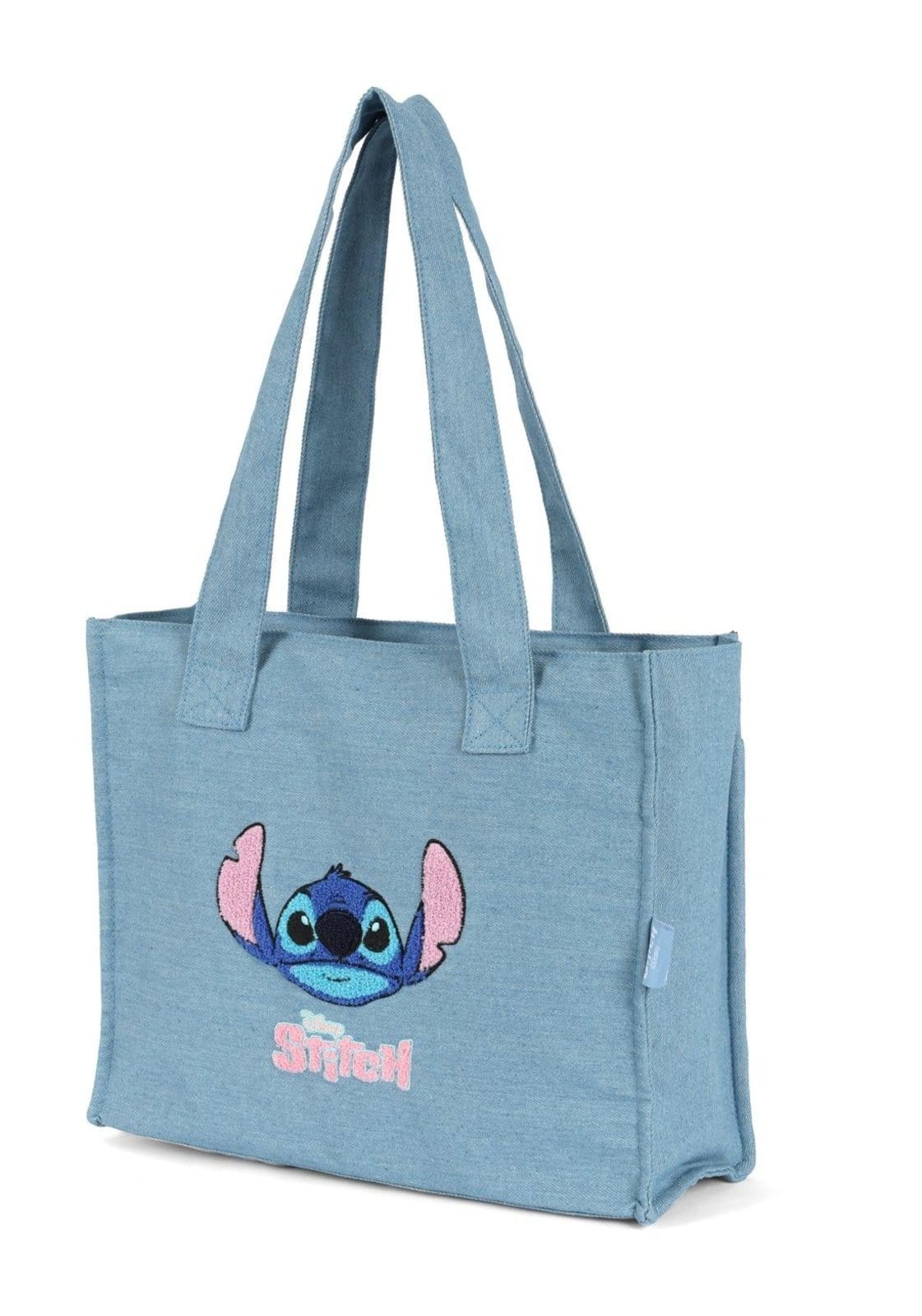 Vista 2 Infantil - Bolsa Shopper Pequena Jeans Stitch Disney Luxcel azul