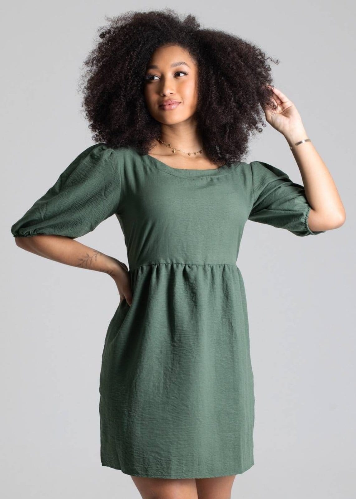 Vista 2 Vestido Sawary Ferrugem - 277977 Sawary verde