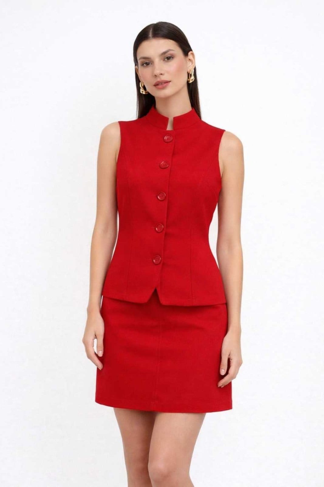 Saia Vanibele Curta Vermelha