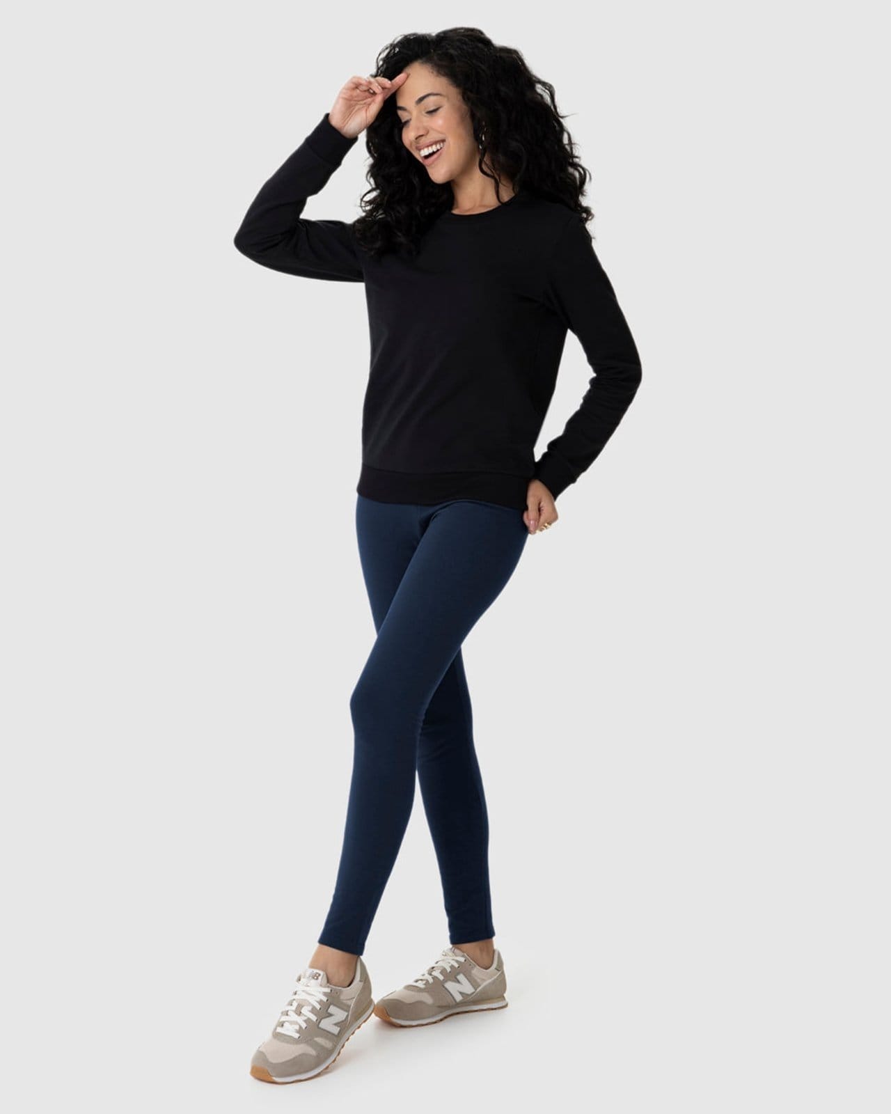 Calça Legging Básica Feminina Moletom Stretch Flanelado