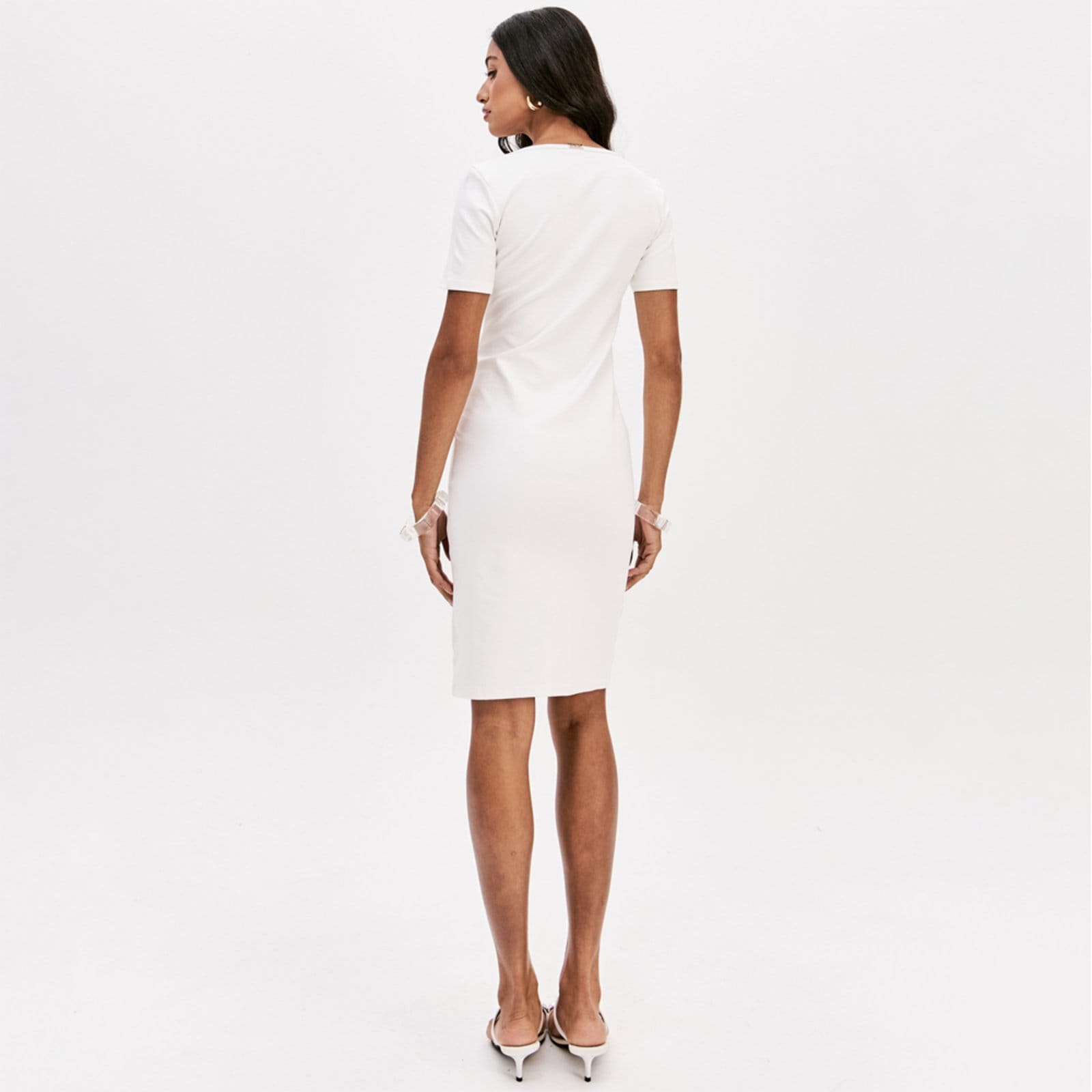 Vista 2 Vestido Curto Easy Lança Perfume Slv Pr26 Off White Feminino Easy Lança perfume amarelo white