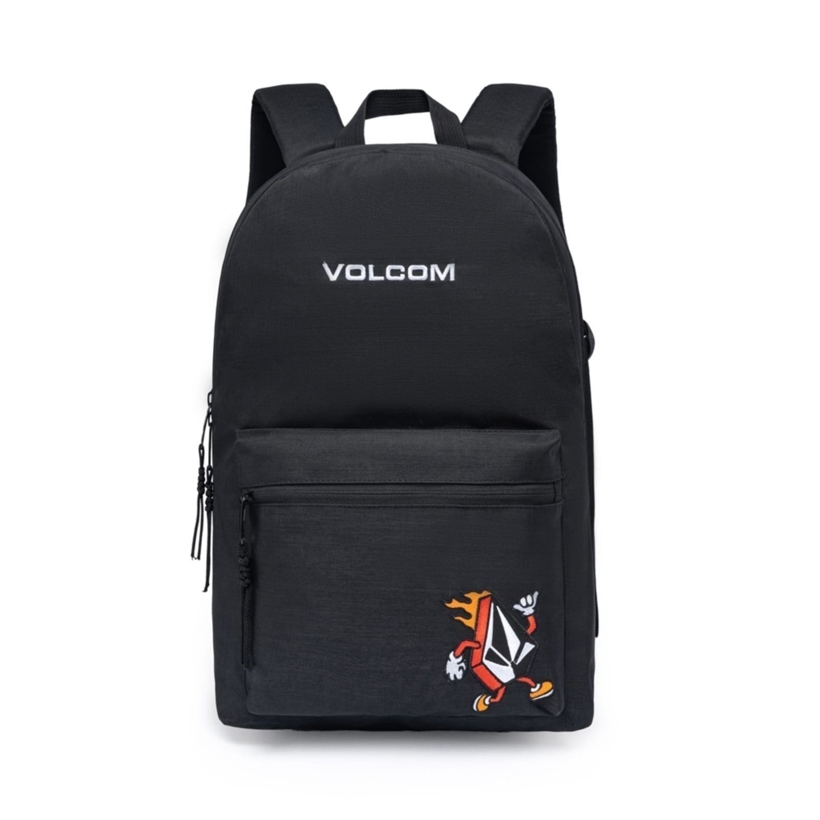 Vista principal Mochila Volcom Casual Bolsa Reforçada Espaçosa Masculina Volcom preto