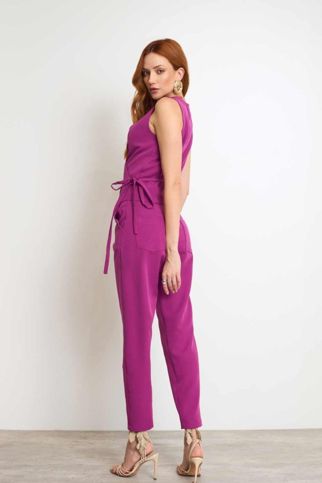 Vista 2 Calça Vanibele Alfaiataria Fúcsia Vanibele pink/roxo