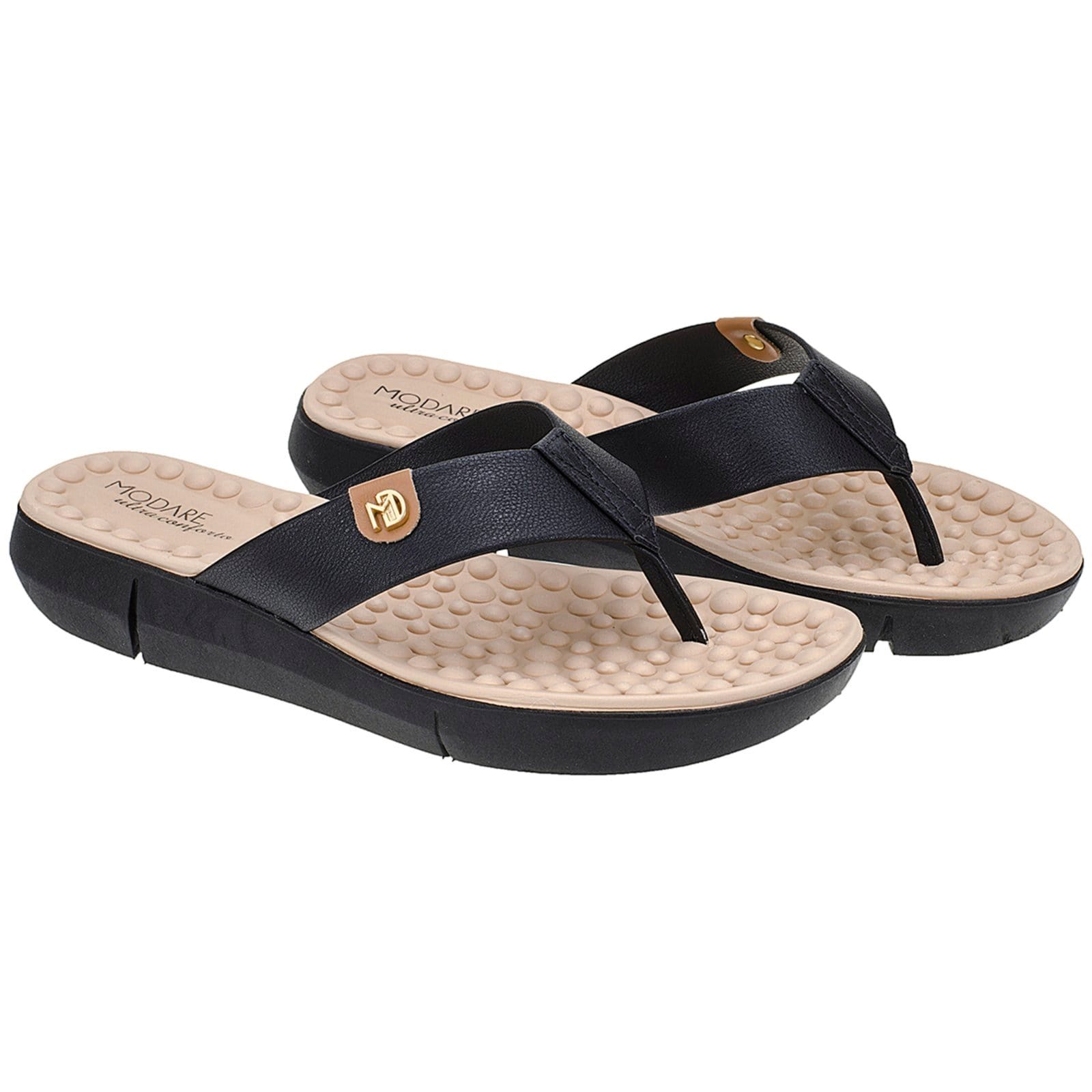 Vista 2 Chinelo Sense Flex Ortopédico Modare Angipé preto
