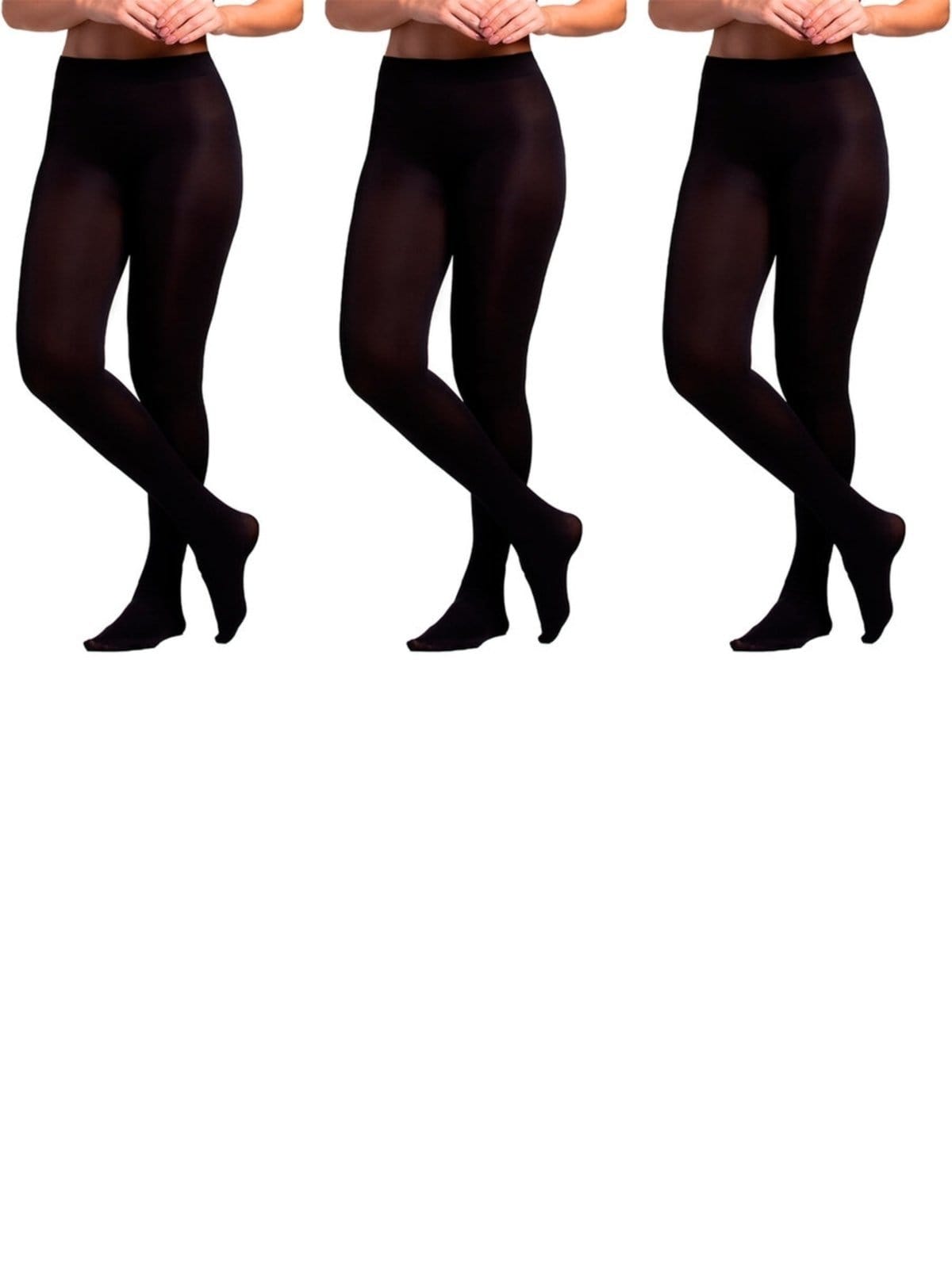 Vista principal Kit com 3 Meias Calças Fio 80 Opaca Trifil 6352 TRIFIL preto