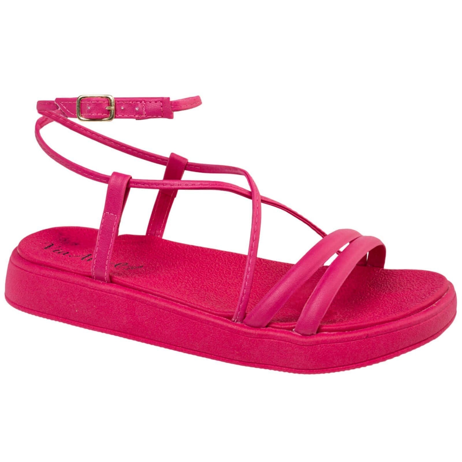 Sandália Papete Feminina Flatform Plataforma Leve Confortável Anatómica Via Angel 7502