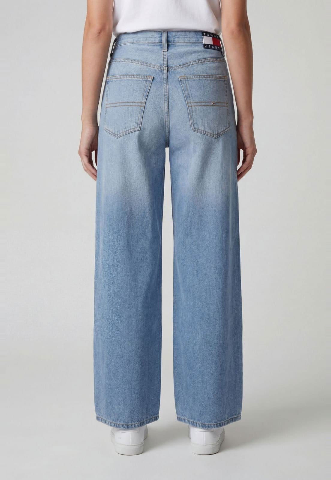 Vista 2 Calça Jeans Feminina Tommy Jeans Charlie Mr Loose Tommy Jeans azul