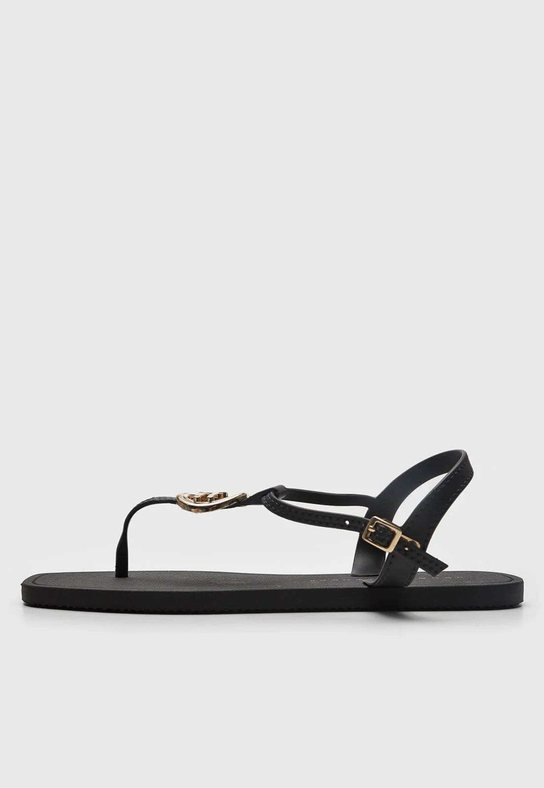 Vista 2 Kit Rasteira Feminina Jorge Bischoff Detalhe Monograma com Necessaire Preta Jorge Bischoff preto