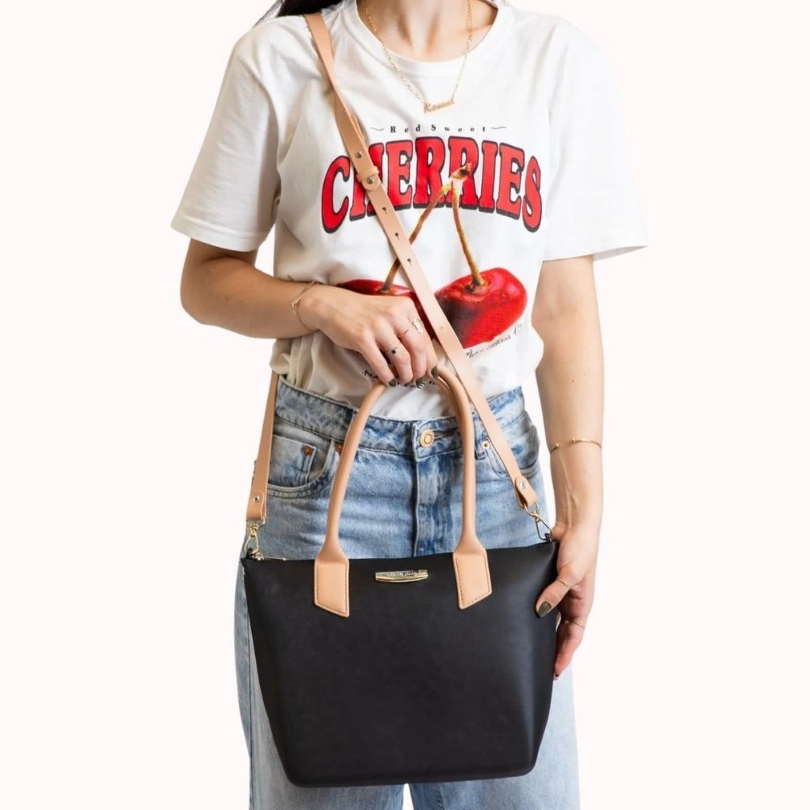 Vista 2 Bolsa Feminina Shopping Avelã Petite Jolie PJ11274 Petite Jolie preto