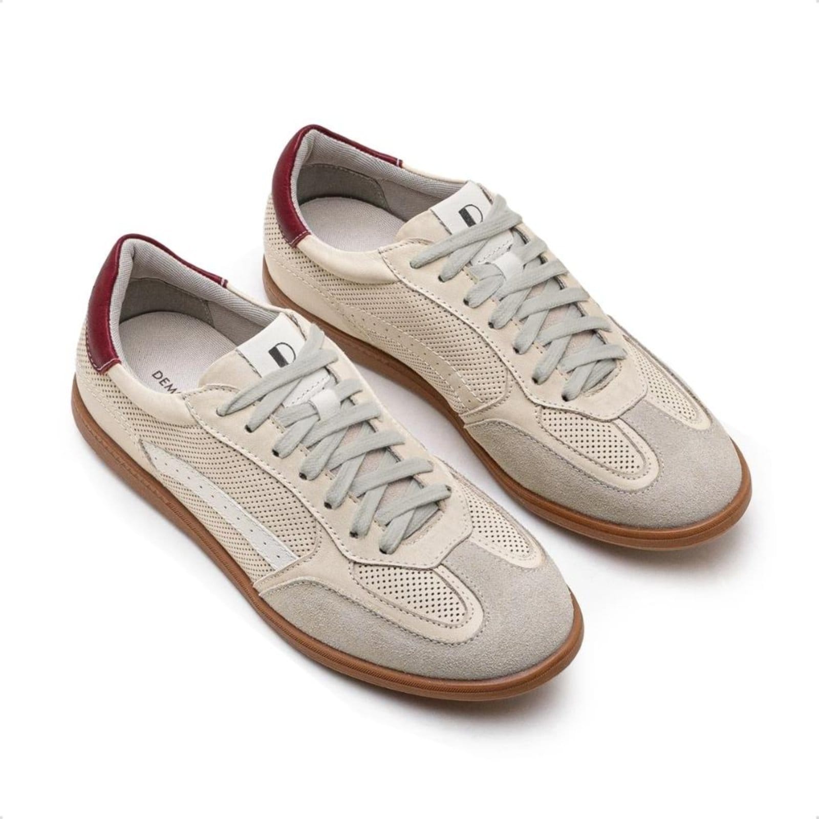 Vista 2 Tênis de Couro Democrata Feminino Olivia 657101 DEMOCRATA nude