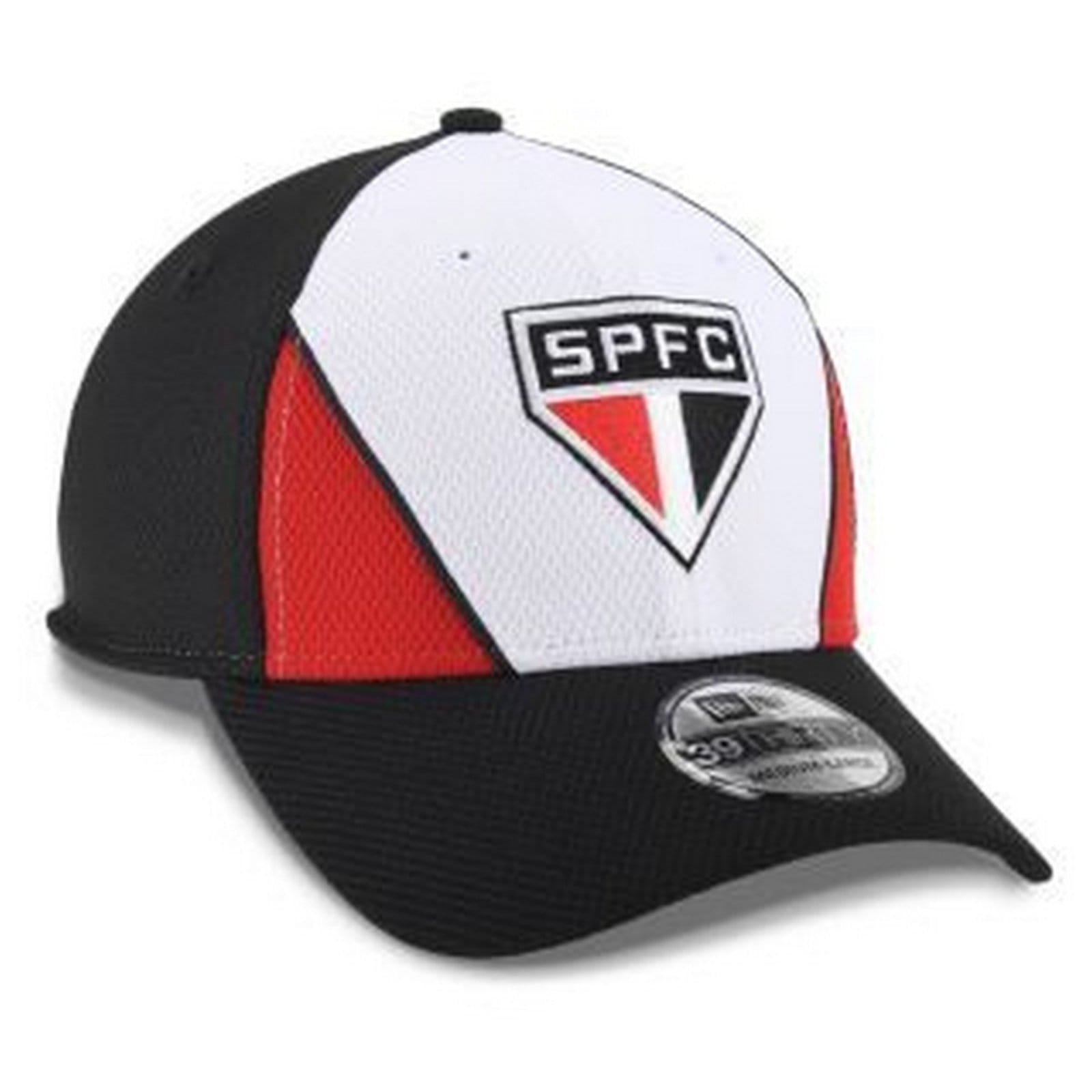 Vista 2 Boné New Era 39thirty ão Paulo Preto new era branco