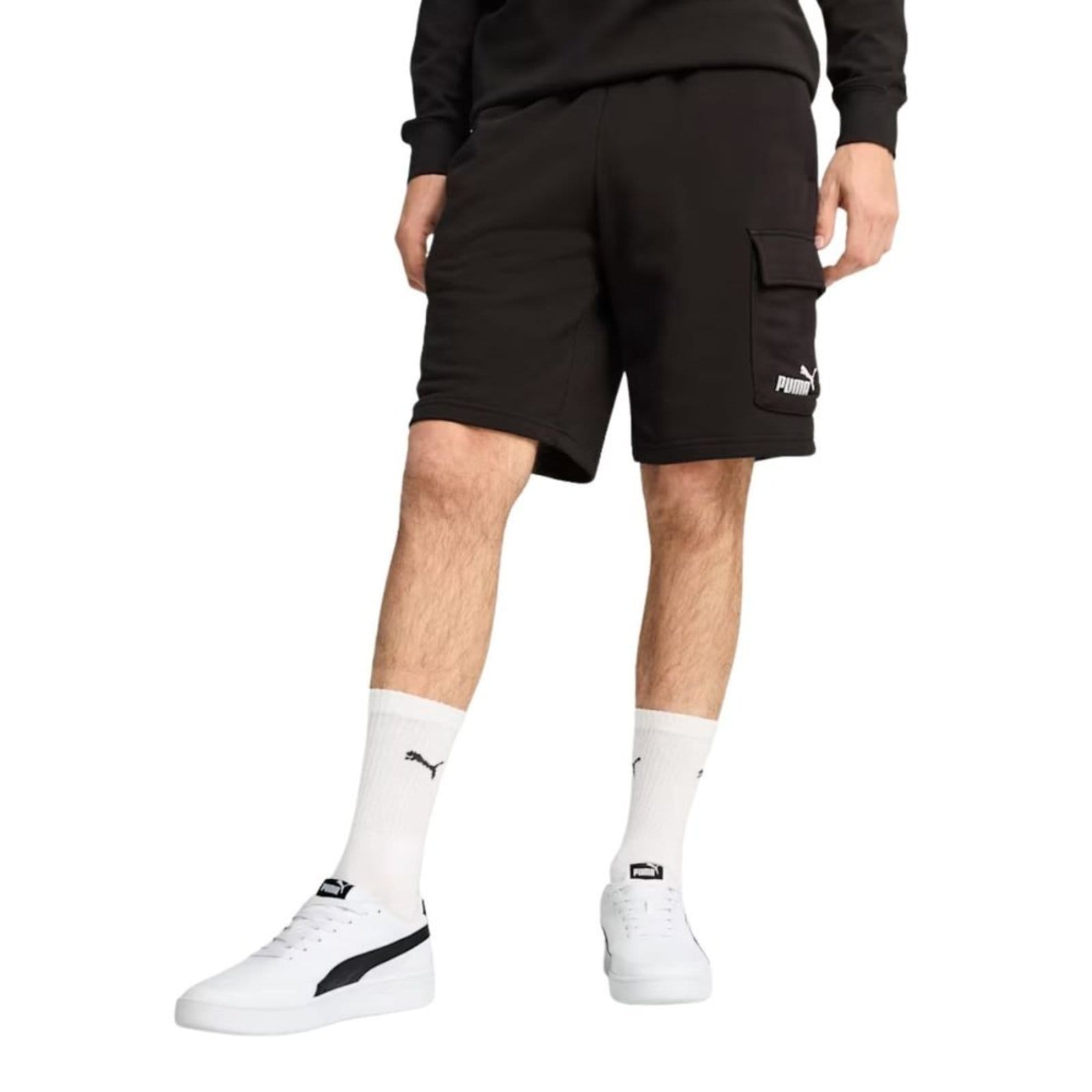Vista 2 Short Masculino Puma Essentials No. 1 Logo Puma preto