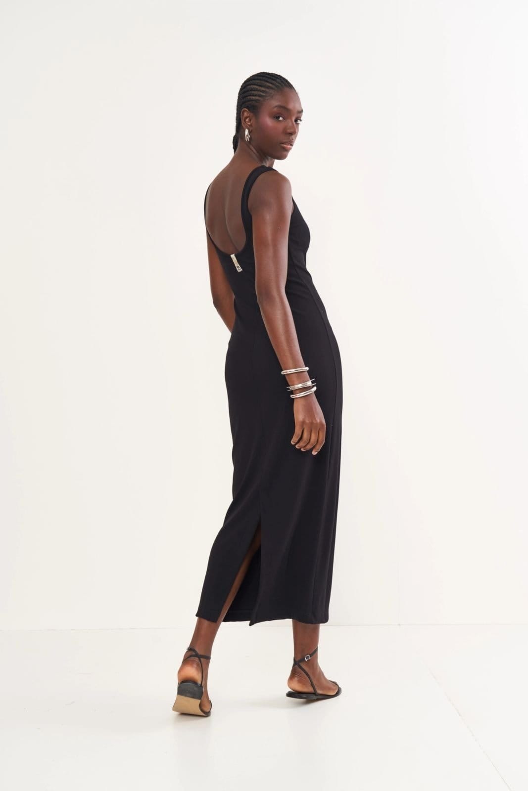 Vista 2 Vestido Midi Decote Costas Colcci Colcci preto