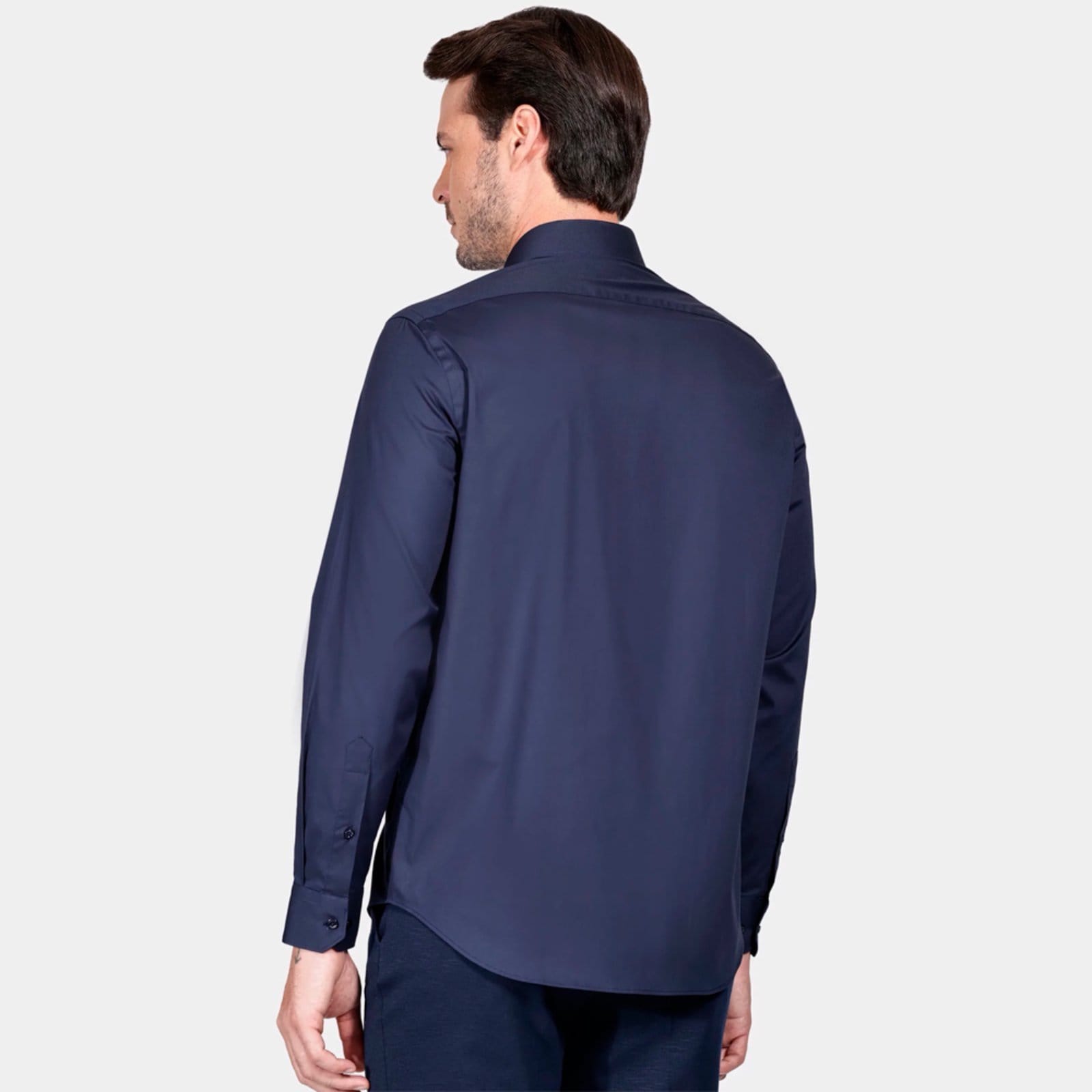 Vista 2 Camisa Aramis Reg Tricoline Stretch Pr26 Marinho Masculino Aramis azul marinho