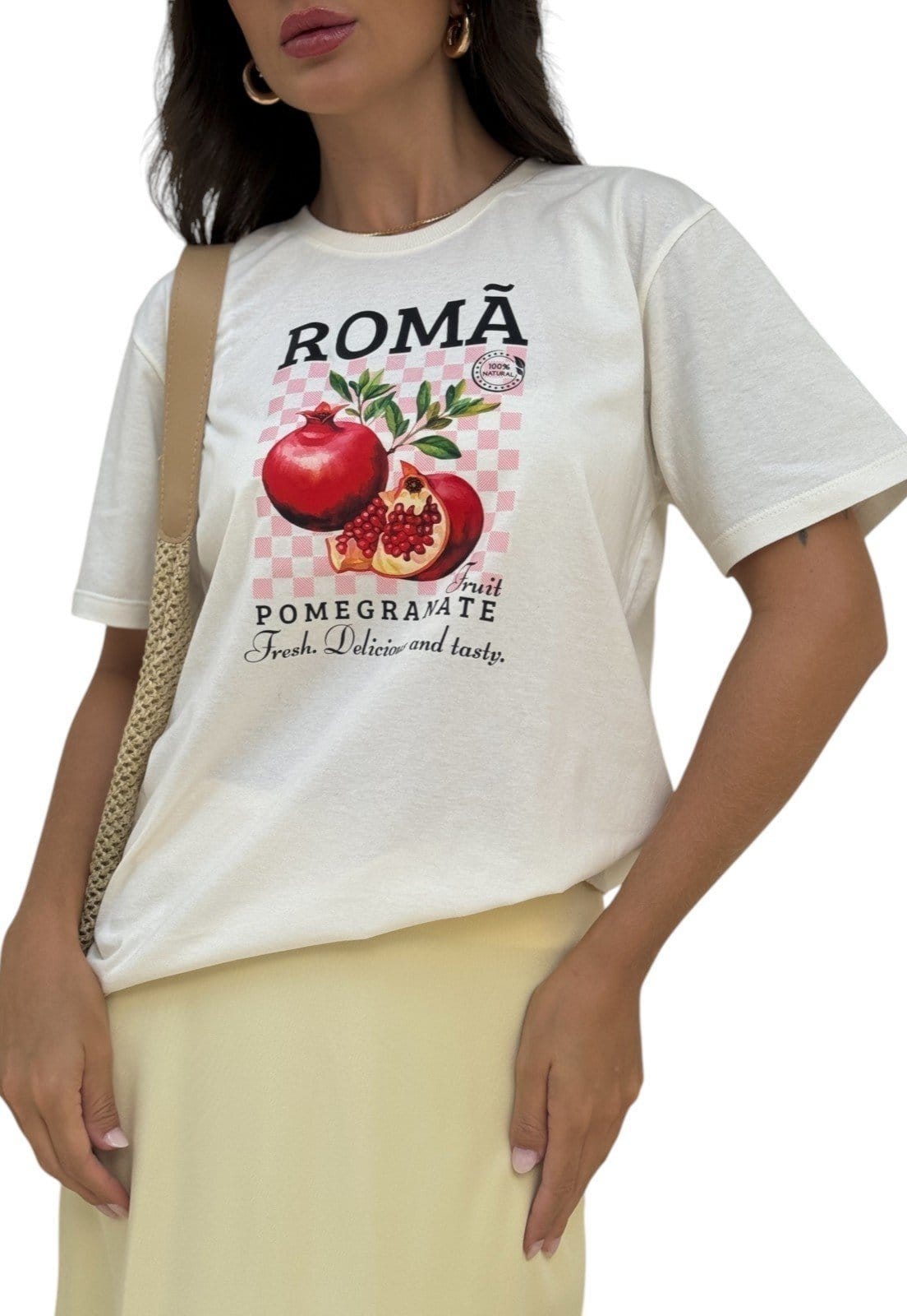 Camiseta Feminina Off Romã