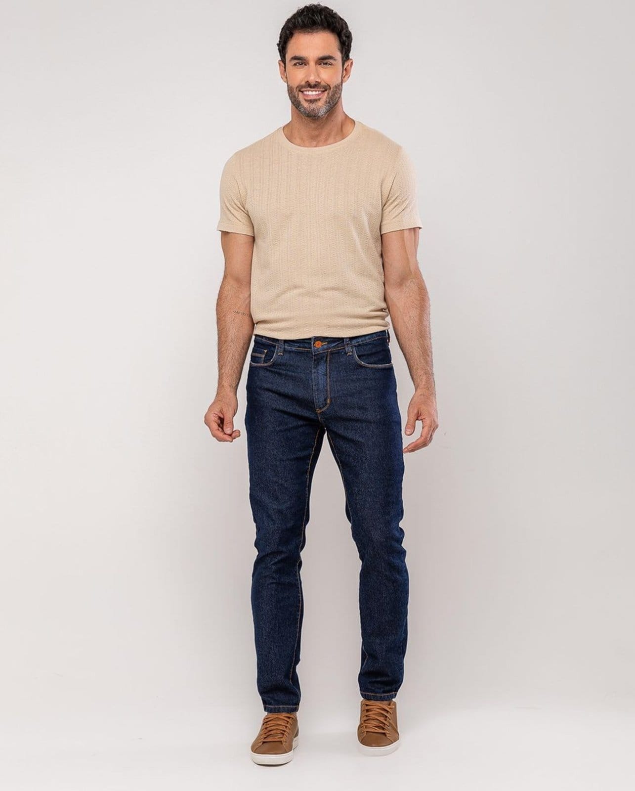 Calça Jeans Slim Fit Masculina 25197 Amaciado