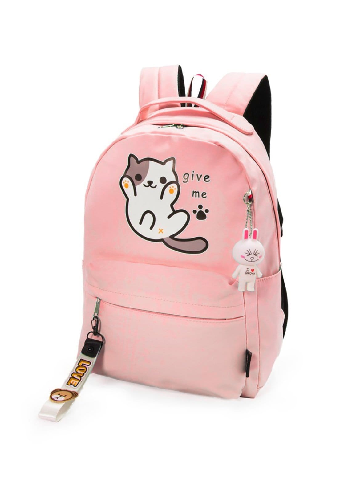 Vista 2 Mochila Bolsa Yupe Escola Grande Reforçada Notebook Madami rosa