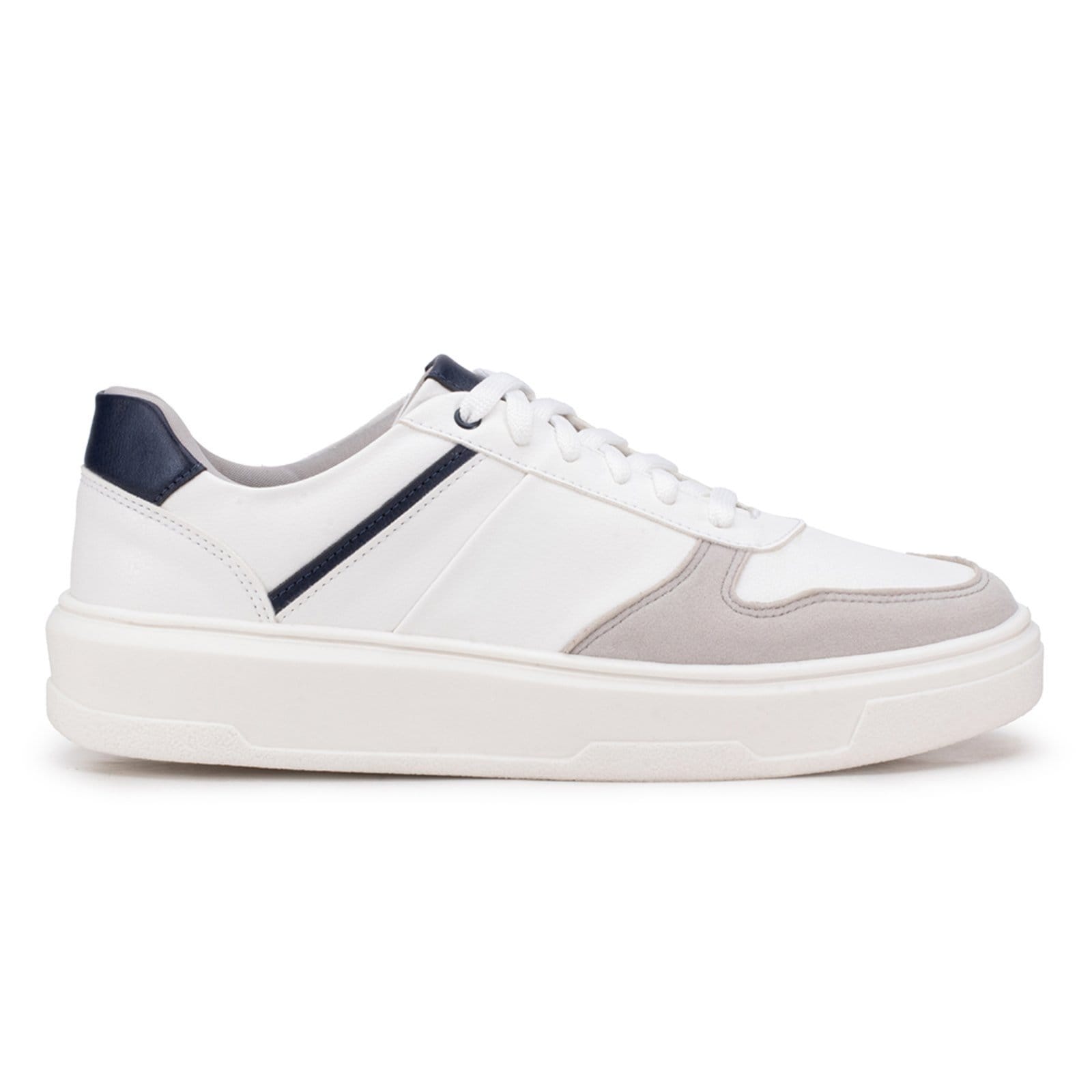 Vista 2 Tênis Sapatenis Masculino Casual Branco Confortável Estilo Shoes azul/branco azul