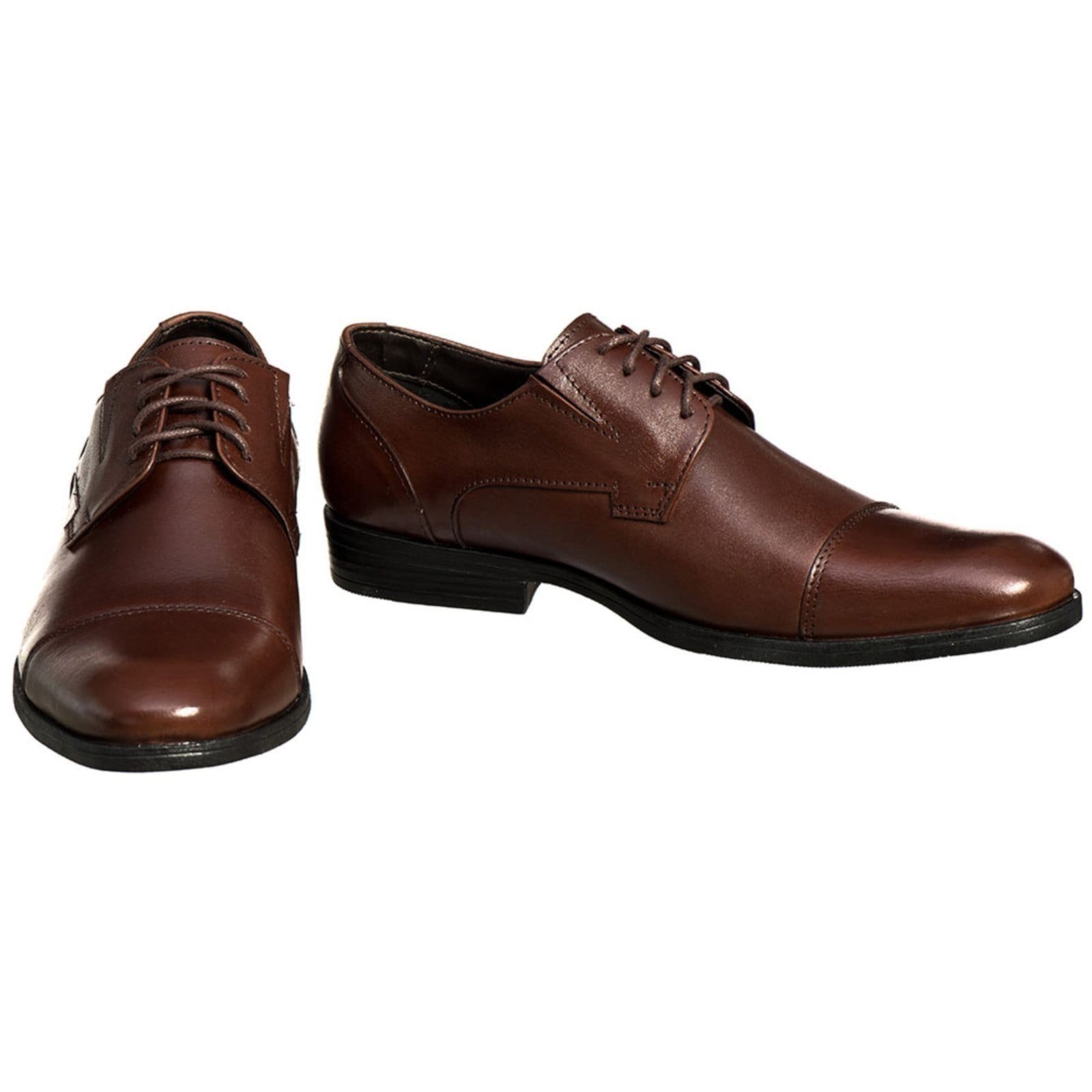 Vista 2 Sapato Oxford Malbork Couro Café Solado Comfort Borracha 60410M Malbork marrom