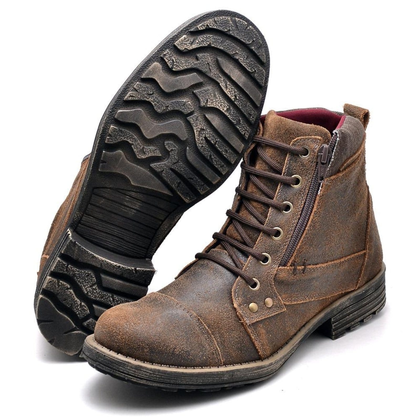 Bota Masculina Coturno Casual Couro Hype