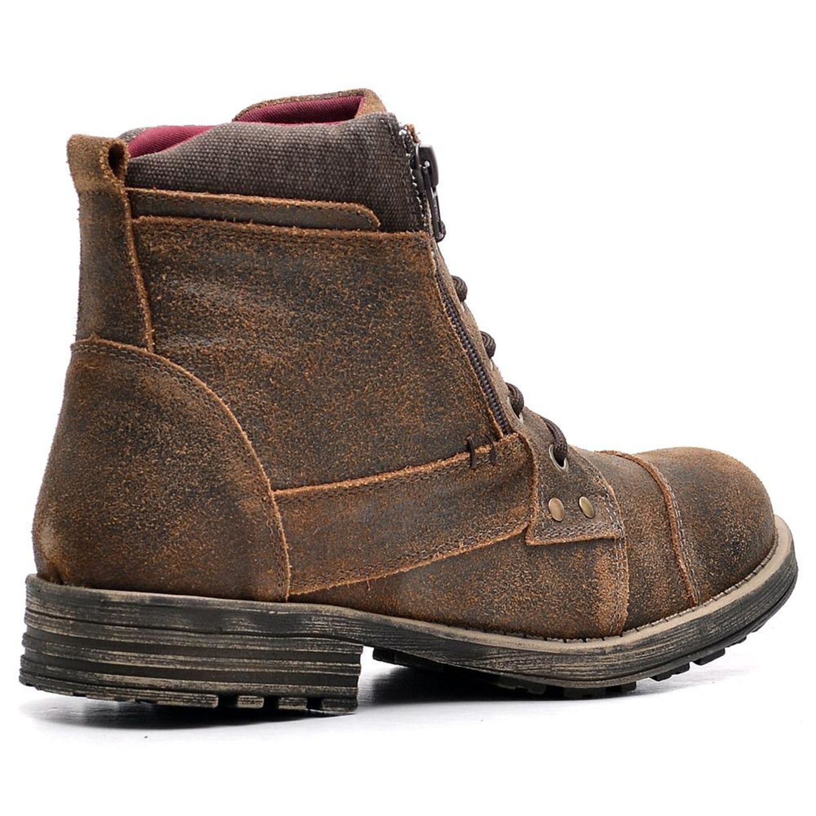 Vista 2 Bota Masculina Coturno Casual Couro Hype Hype marrom