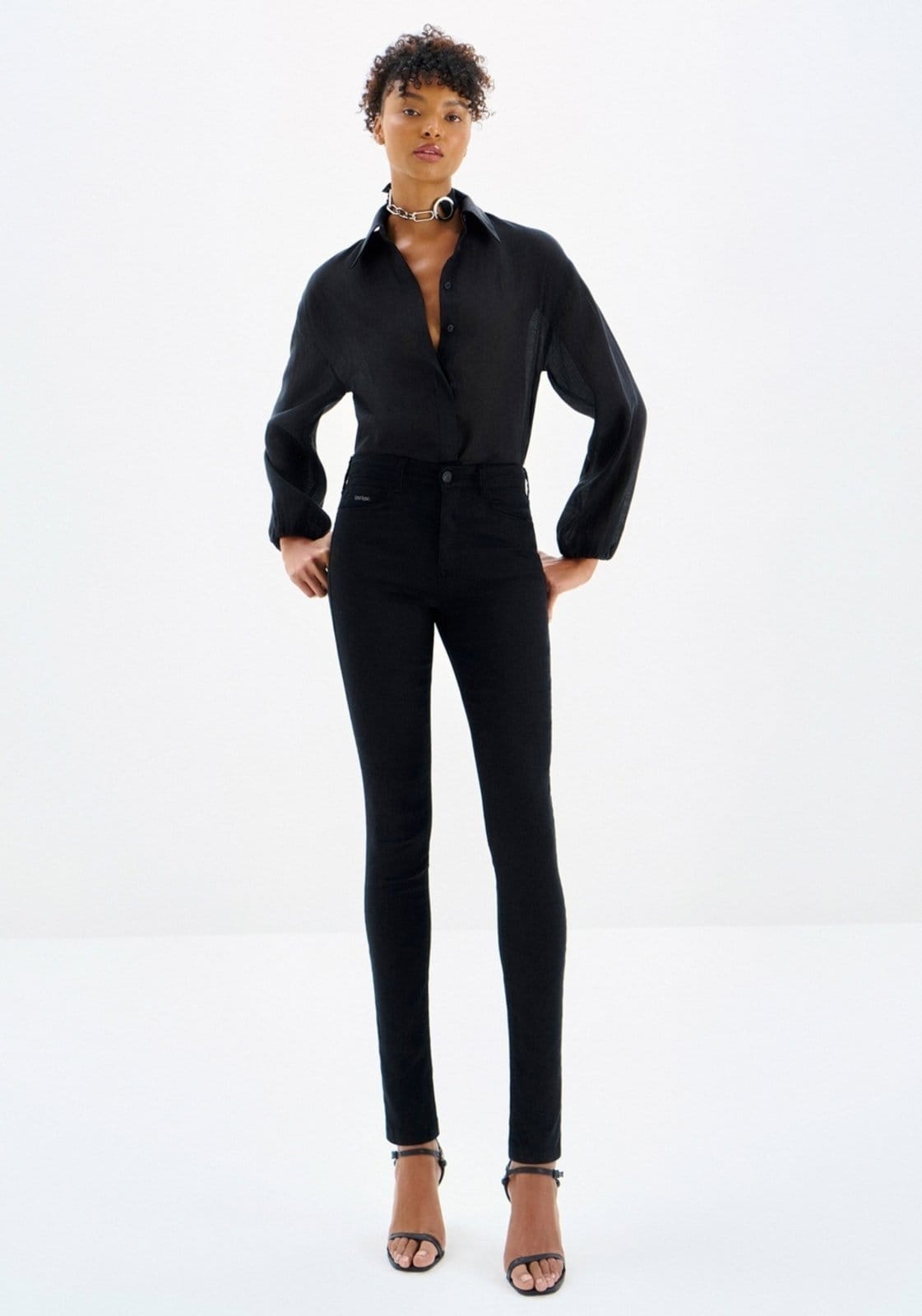 Calça Sarja Skinny Cintura Alta Ever Black