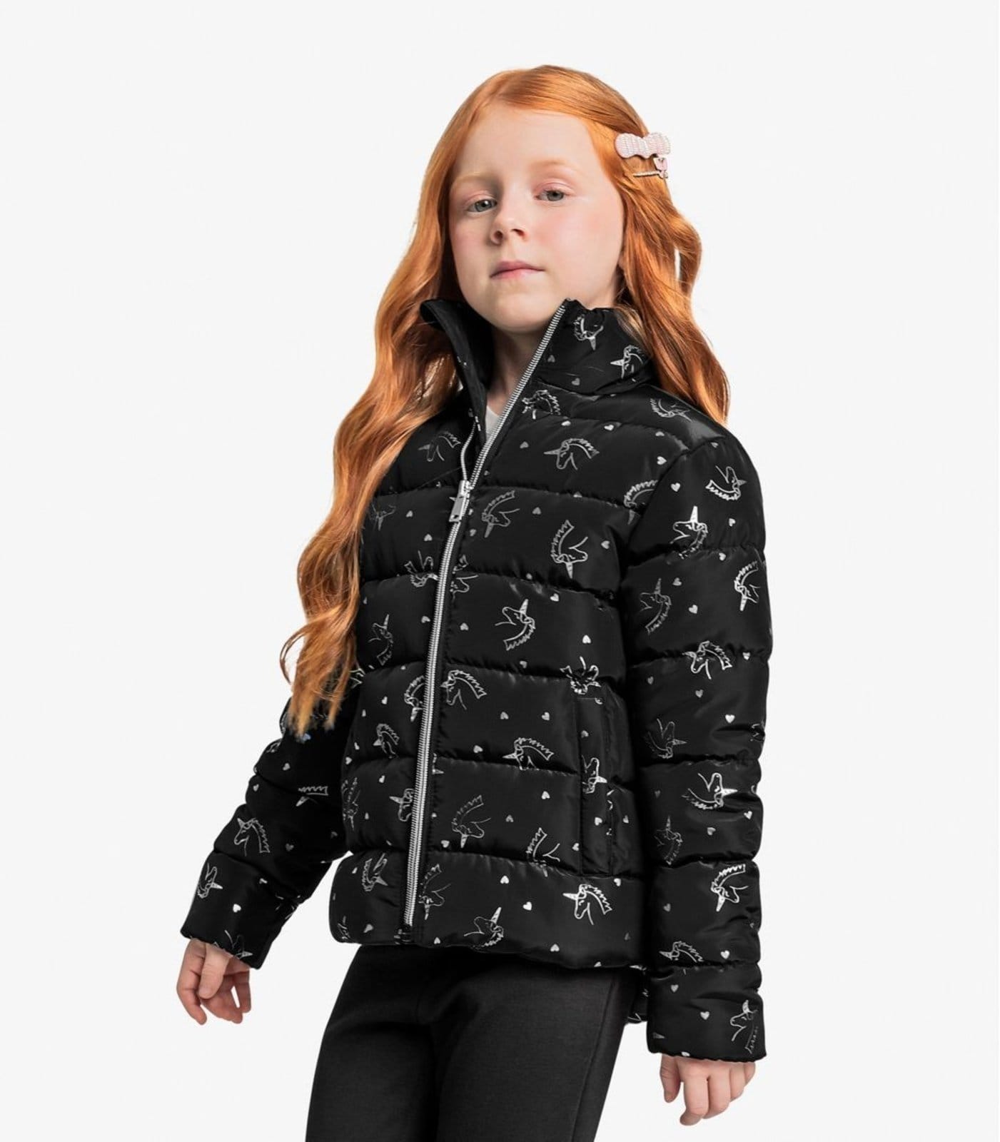 Vista 2 Infantil - Jaqueta Puffer Feminina Trick Nick Trick Nick preto