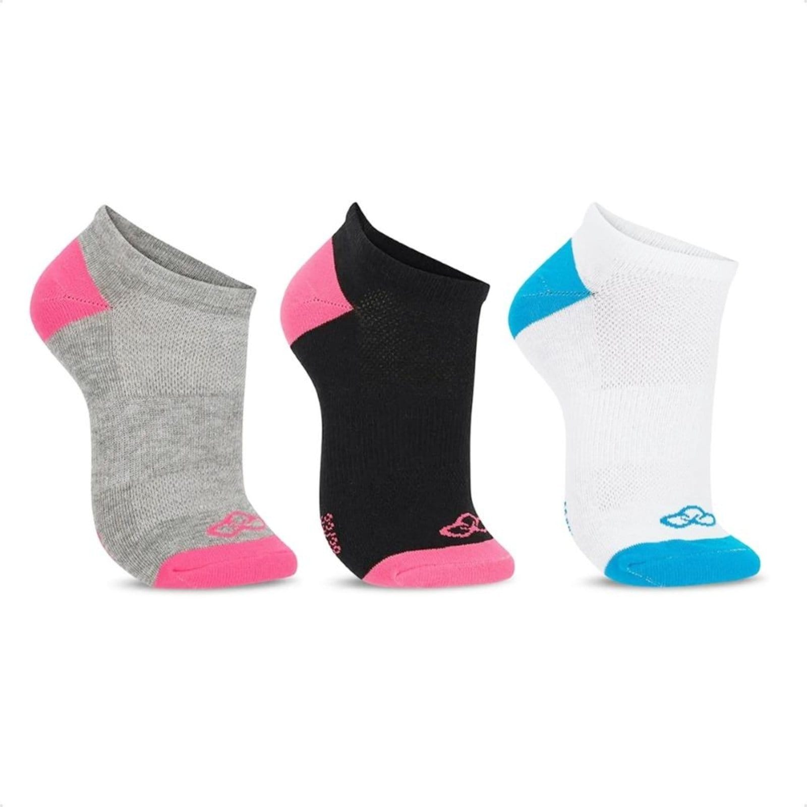 Kit de 3 Pares de Meias Olympikus Cano Invisível Feminino