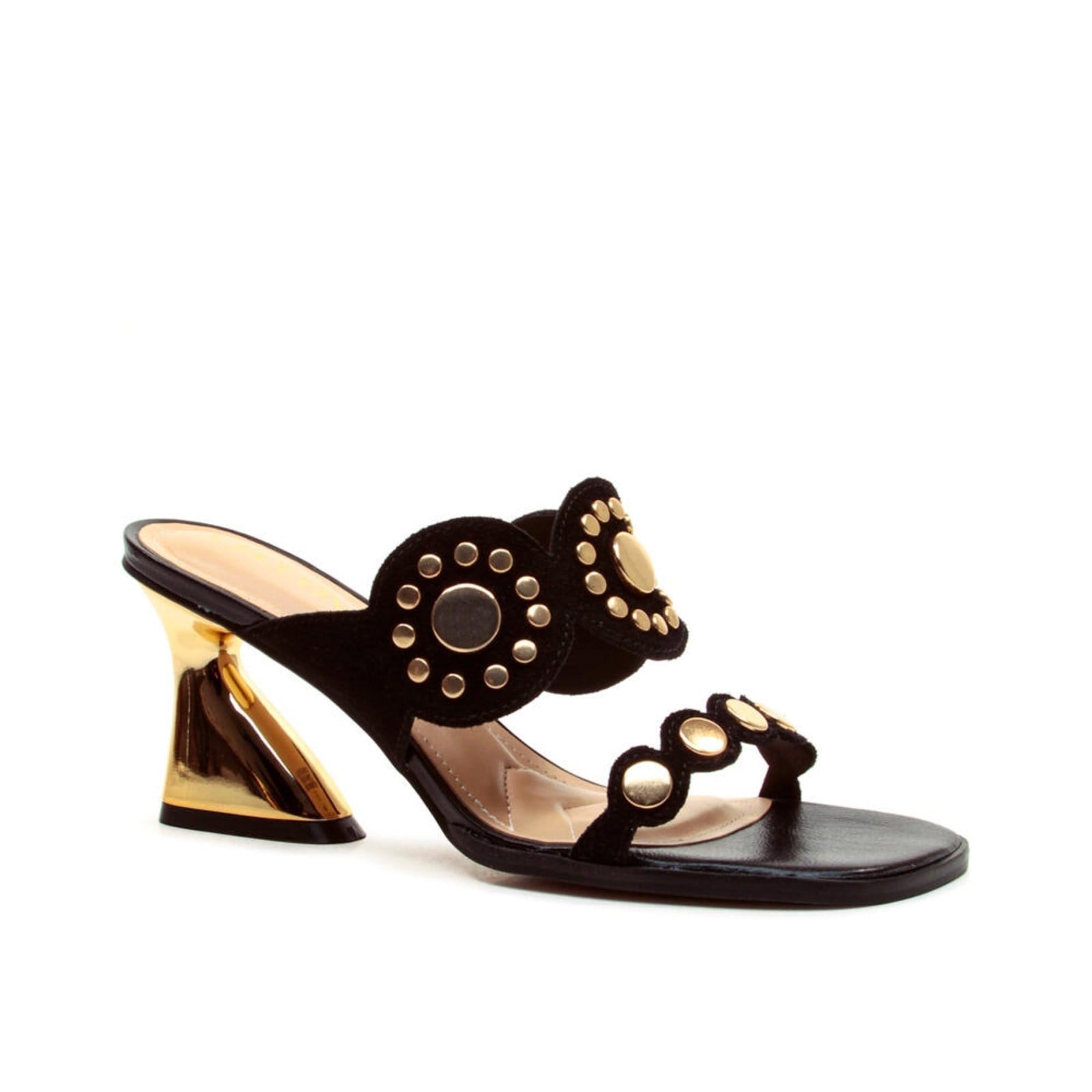 Vista 2 Tamanco Couro Salto Médio Cecconello 2747004-1 Cecconello preto