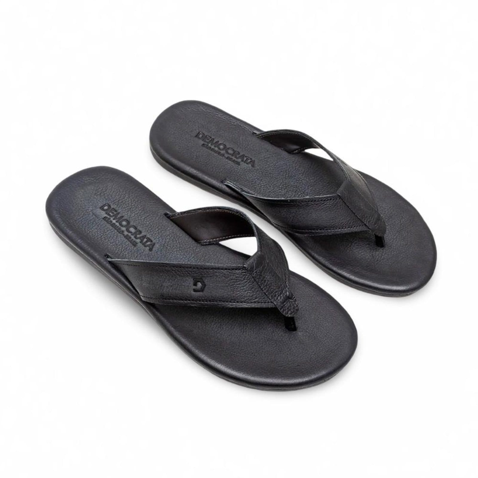 Vista 2 Sandália de Couro Democrata Masculina Easy Zion DEMOCRATA preto