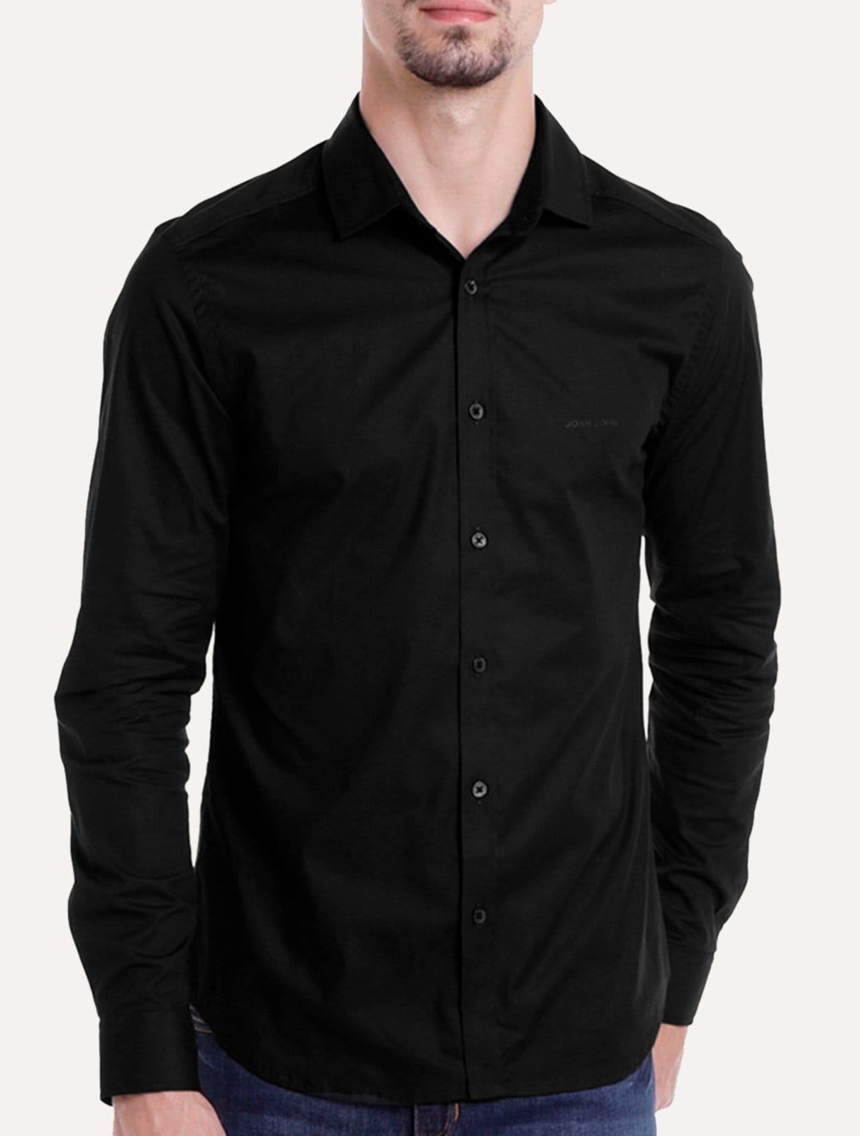 Camisa John John Masculina New Straight Preta