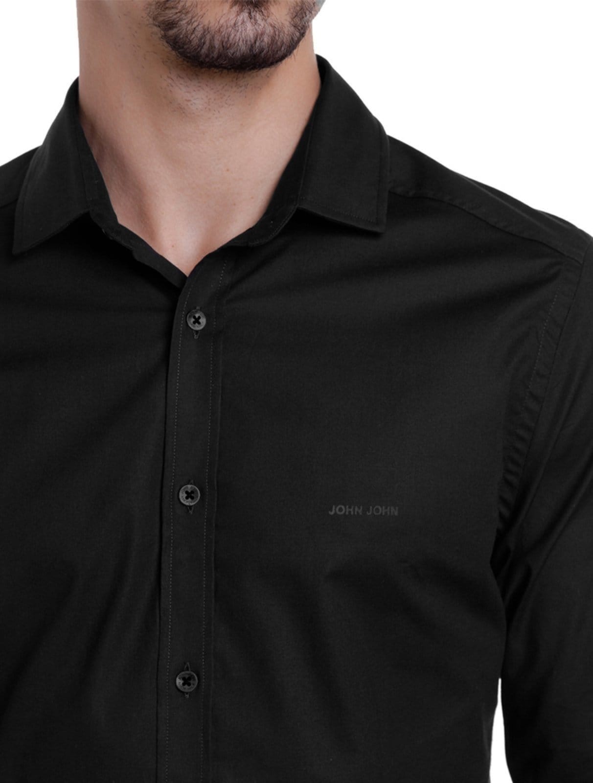 Vista 2 Camisa John John Masculina New Straight Preta John John preto