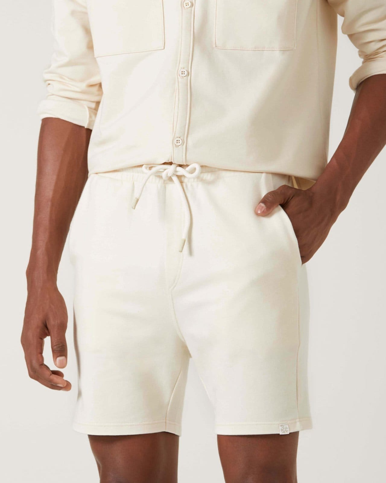 Vista 2 Bermuda De Moletom Com Cordão Malwee off-white