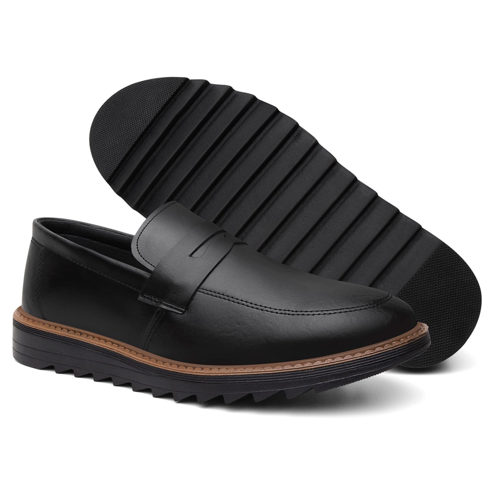 Mocassim Oxford Masculino Slip On Drive Solado Tratorado