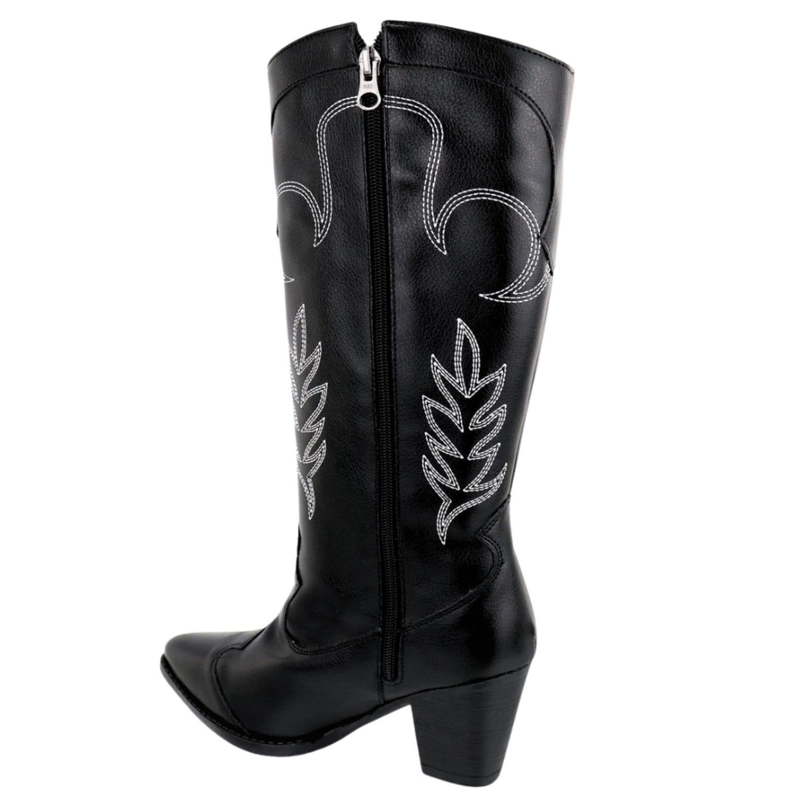 Vista 2 Bota Western Feminina Preta Bordada 23011 Hannah Footwear preto